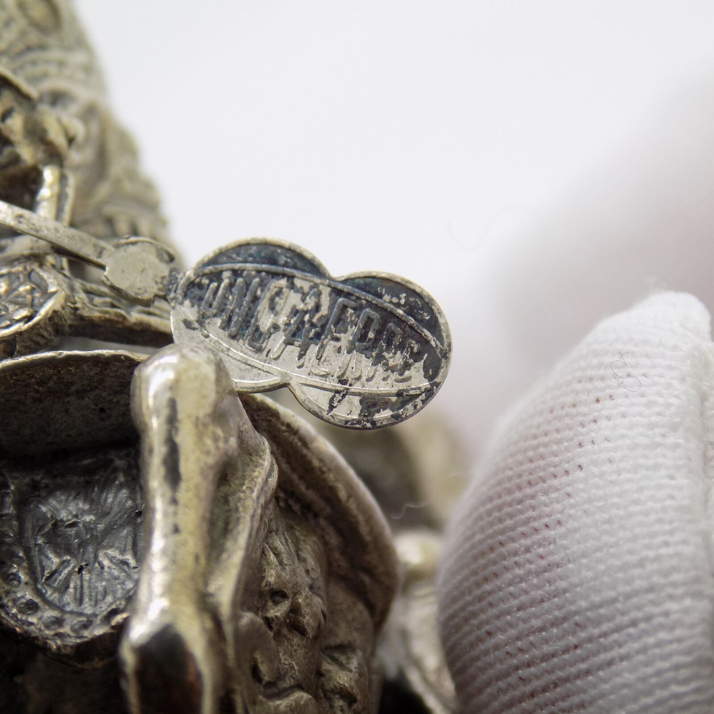 Vintage Italian Handmade Genuine Silver Medieval Jousting Knight Figurine Statue