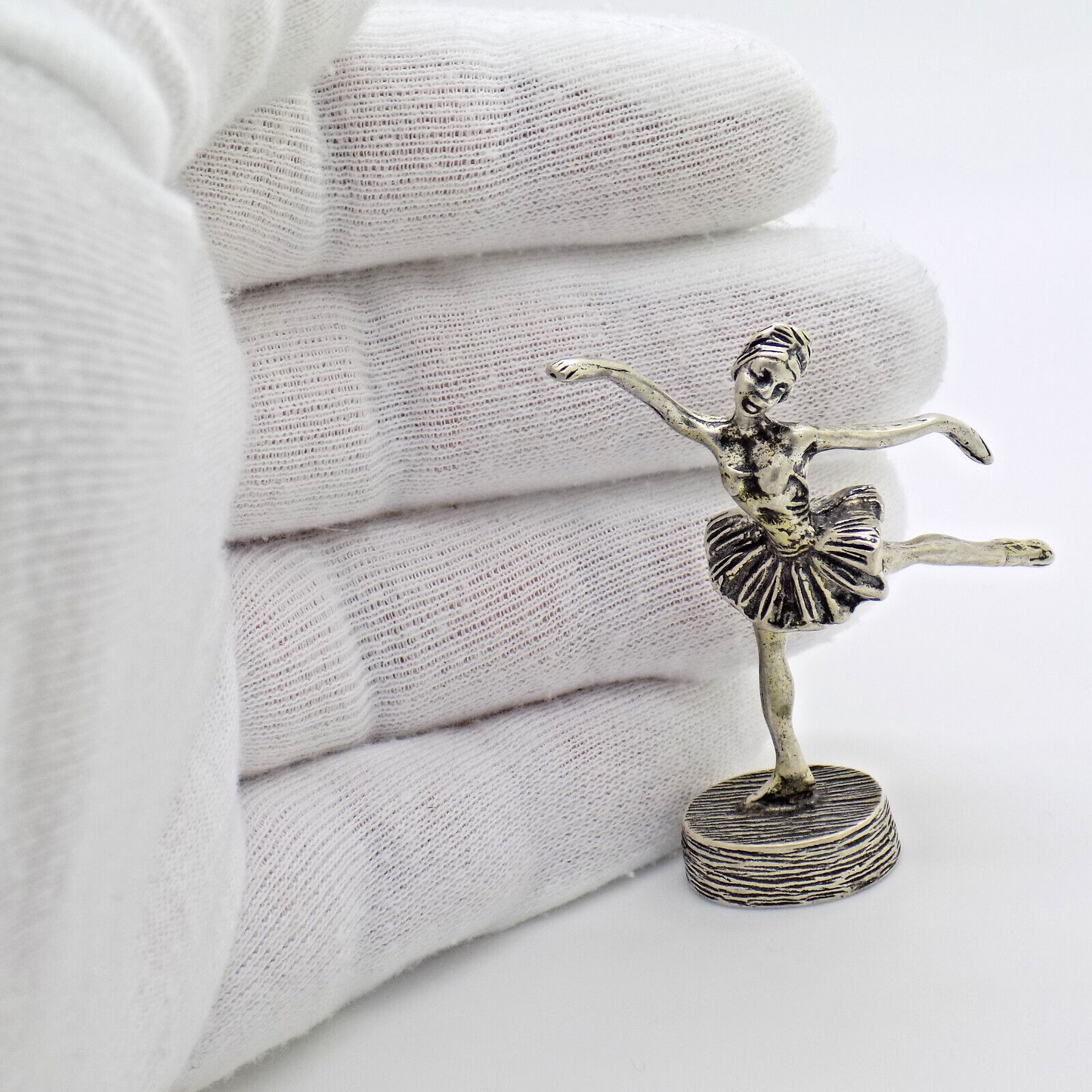 Vintage Italian Handmade Genuine Silver .800 Ballerina Dancer Figurine Miniature