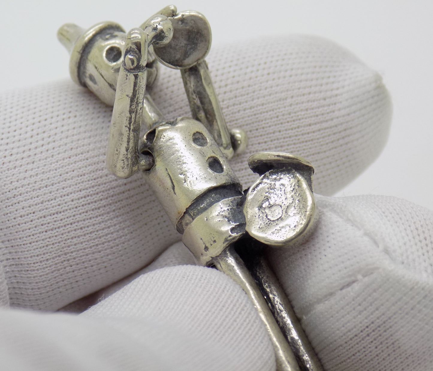 Vintage Handmade Italian Genuine Silver 800 Pinocchio Figurine Miniature