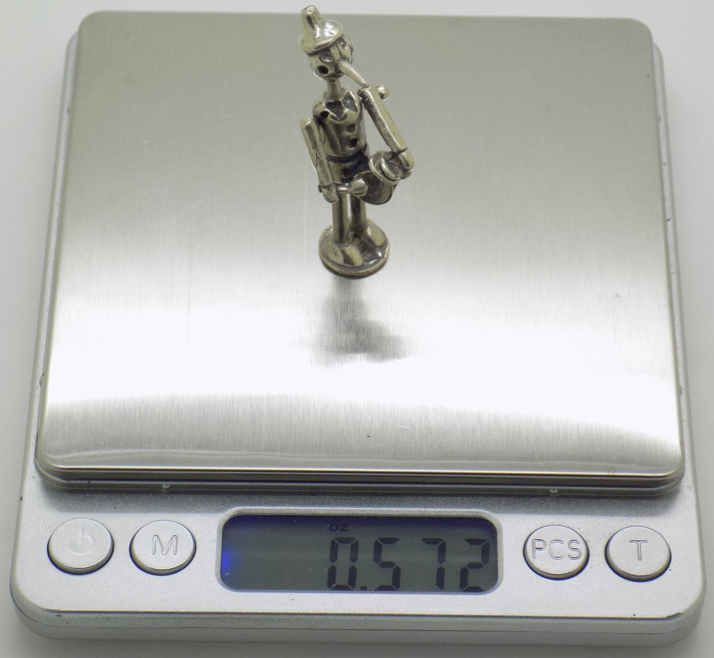 Vintage Handmade Italian Genuine Silver 800 Pinocchio Figurine Miniature