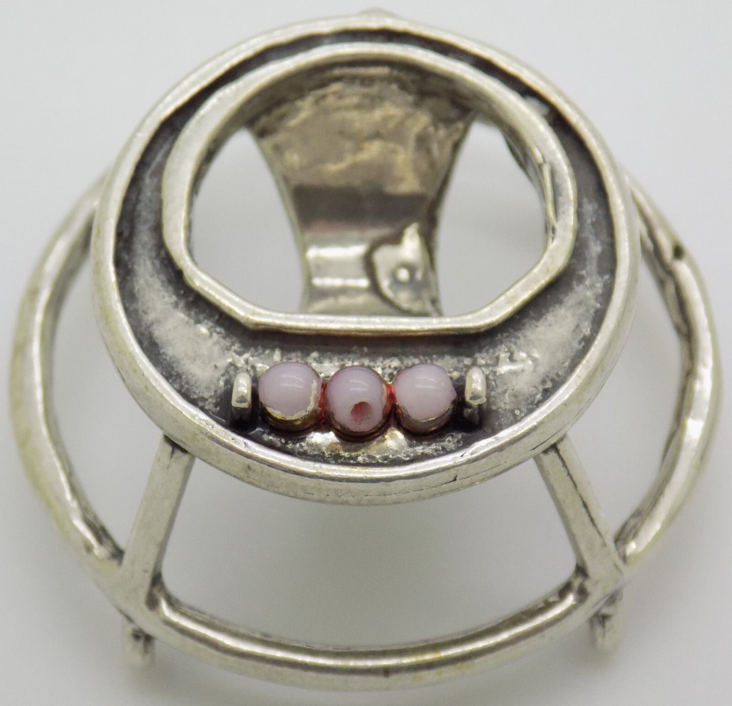 Vintage Italian Handmade Genuine Silver Baby Walker Dollhouse Miniature Figurine