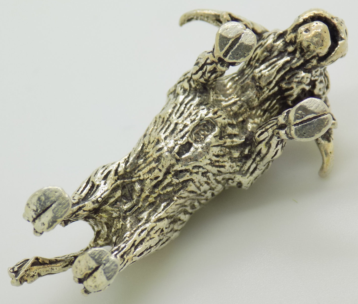 Vintage Italian Silver Bison Figurine 800 Fine Handmade Italy 1970s Animal Art