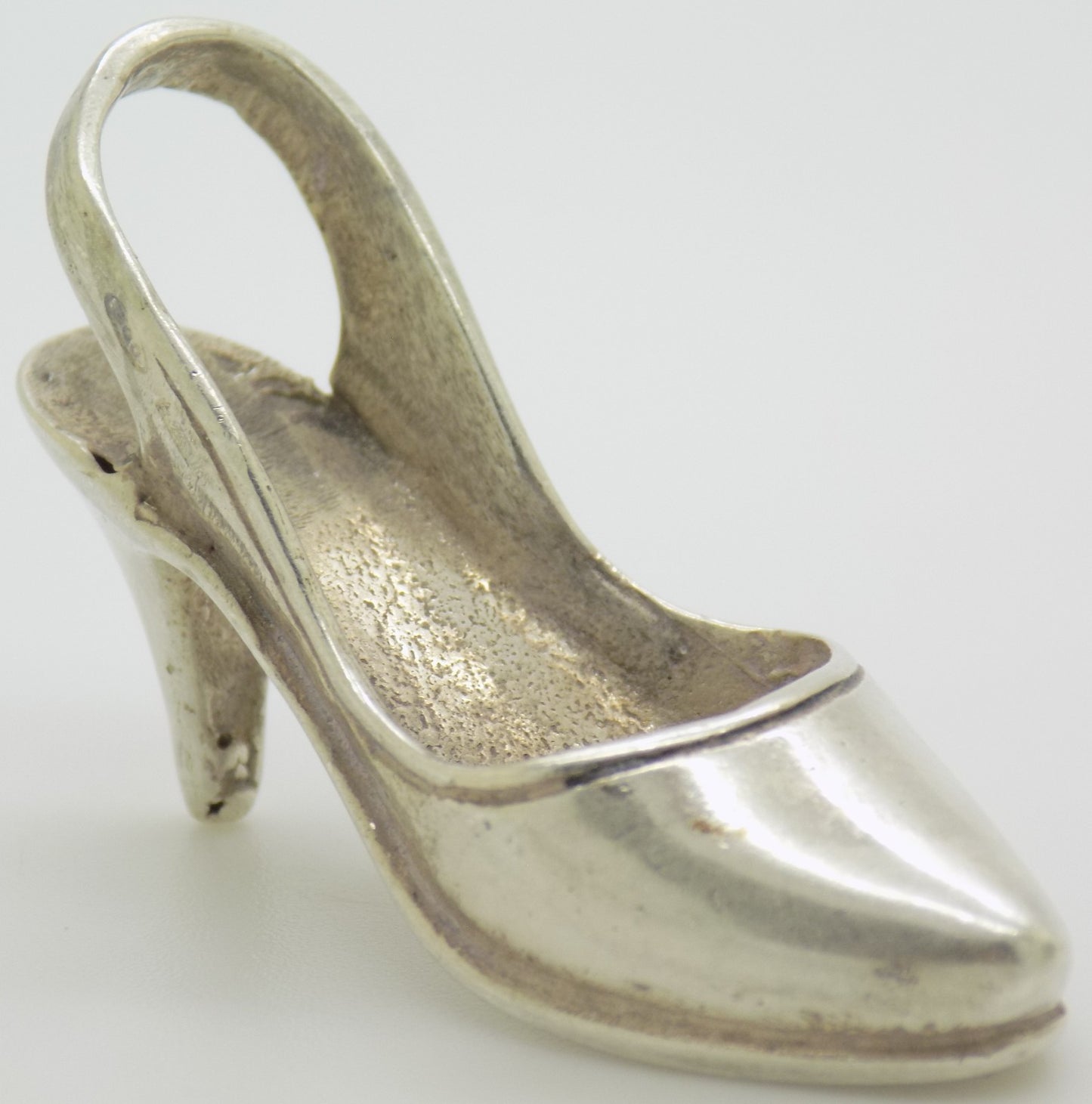 Vintage Italian Silver Miniature Shoe Figurine Handmade 800 Silver Collectible