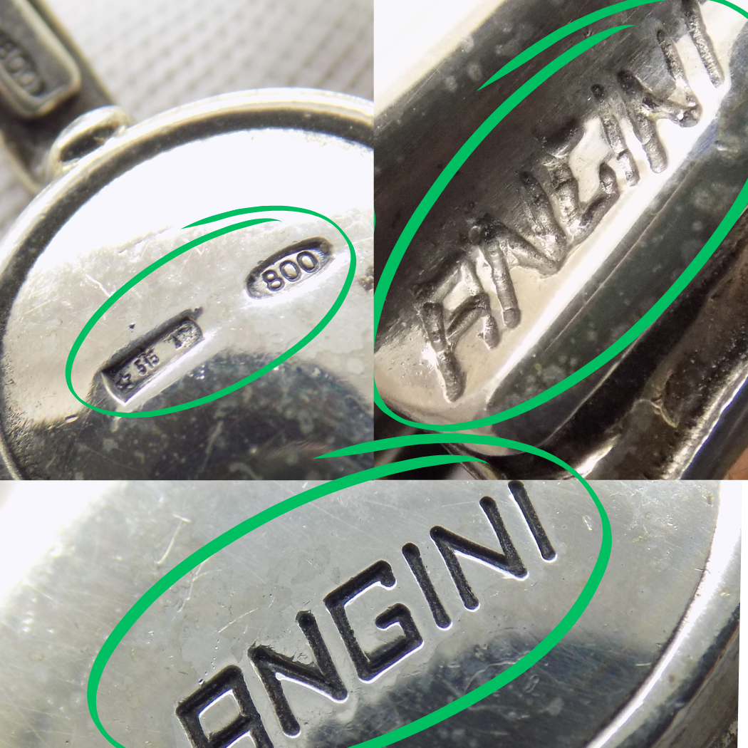 Vintage Italian Handmade Genuine Silver 800 Angini Clown w/t Contrabass Figurine