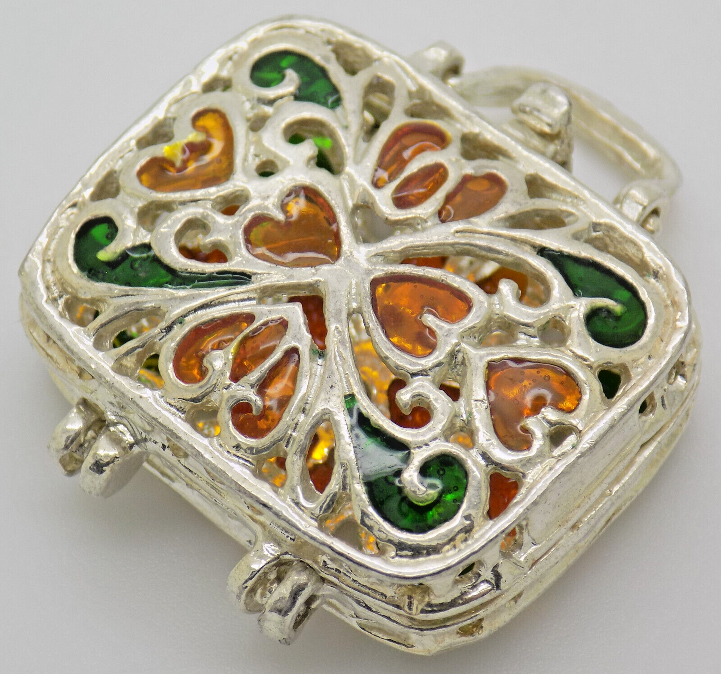 Vintage Italian Handmade Genuine Silver Girl & Luggage Shaped Pill Box Figurines