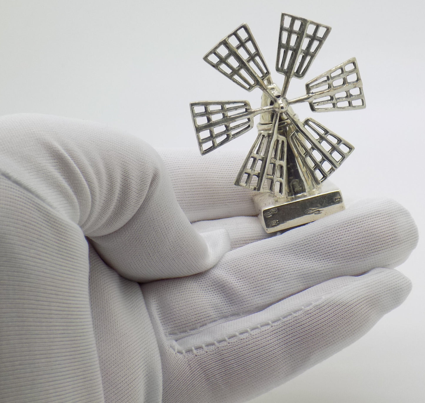 Vintage Italian Handmade Sterling Silver 925 RARE Sicilian Salt Mill Figurine