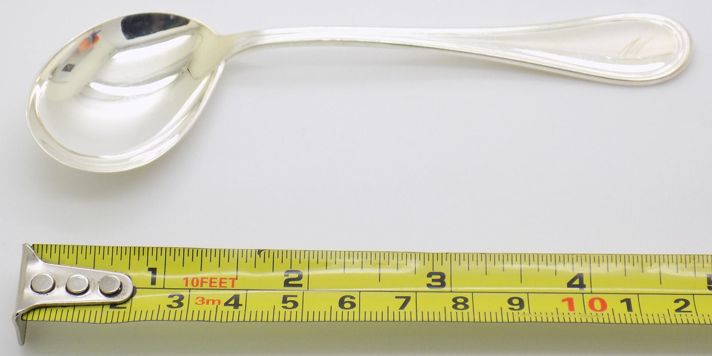 Vintage Italian Handmade Genuine Silver Engraved Full Size Feeding Spoon