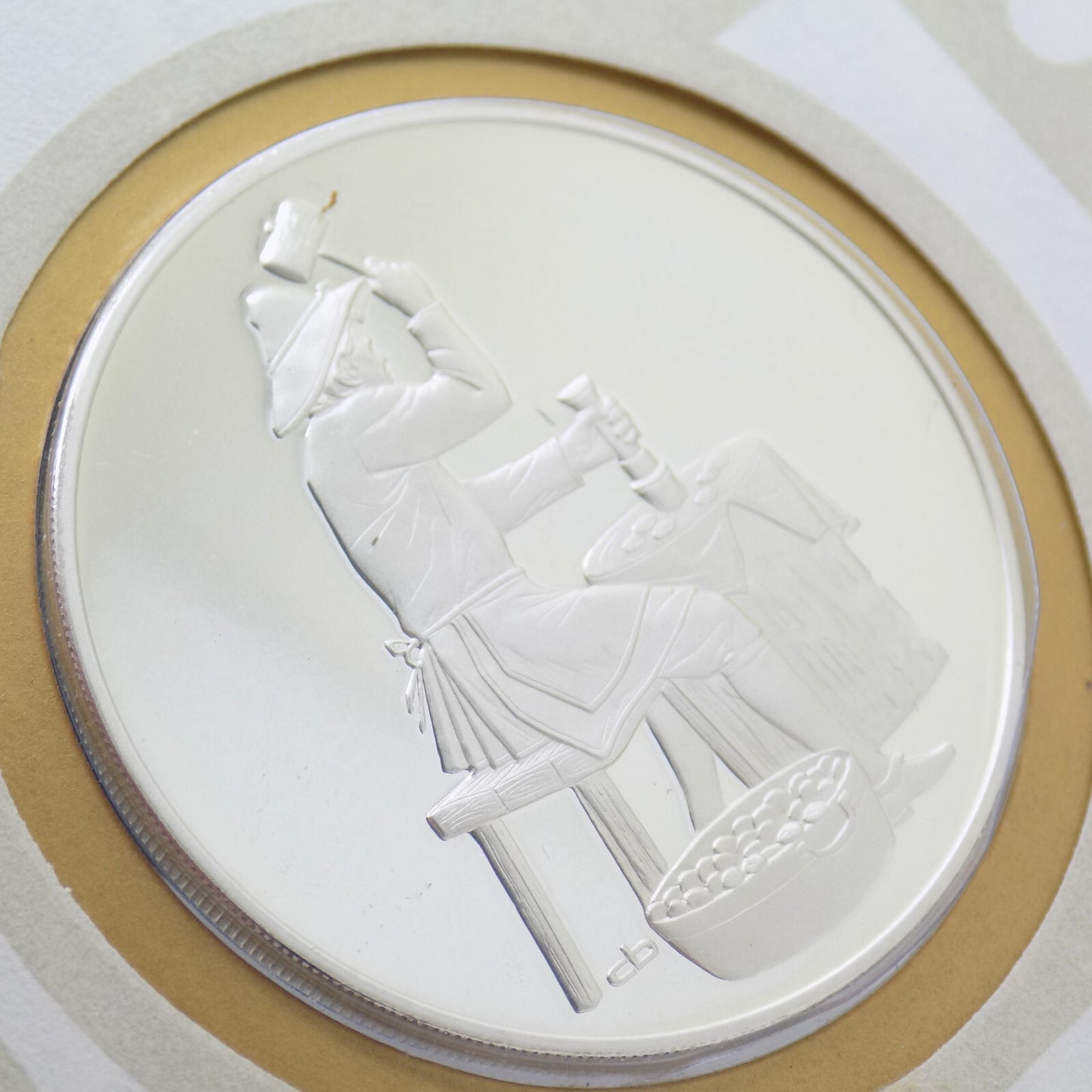 1976 Int'l Society of Postmasters The First coins Struck in Monaco Silver Medal