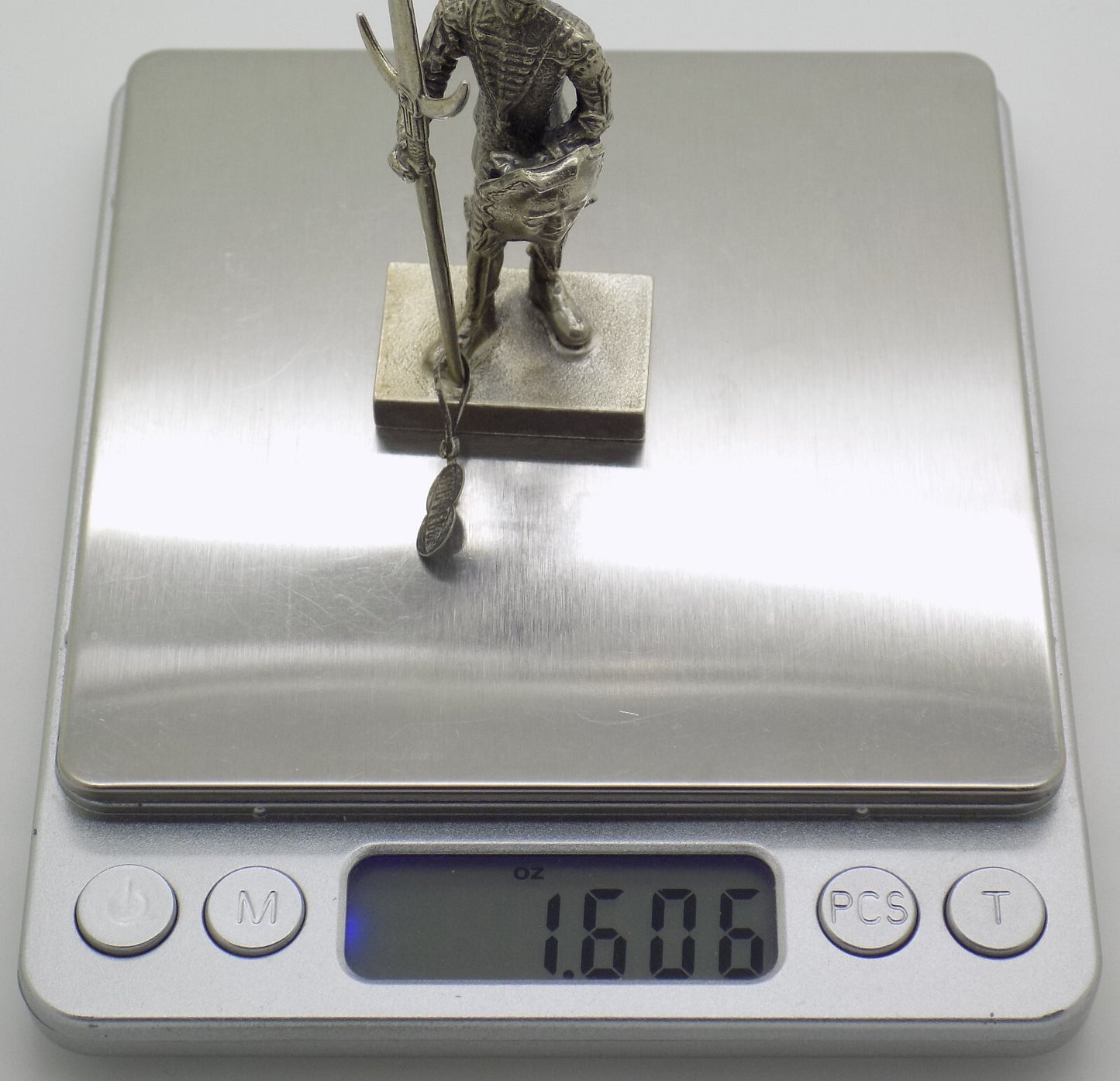 Vintage Italian Handmade Genuine Silver Shield & Halberd Knight Rare UNO-A-ERRE