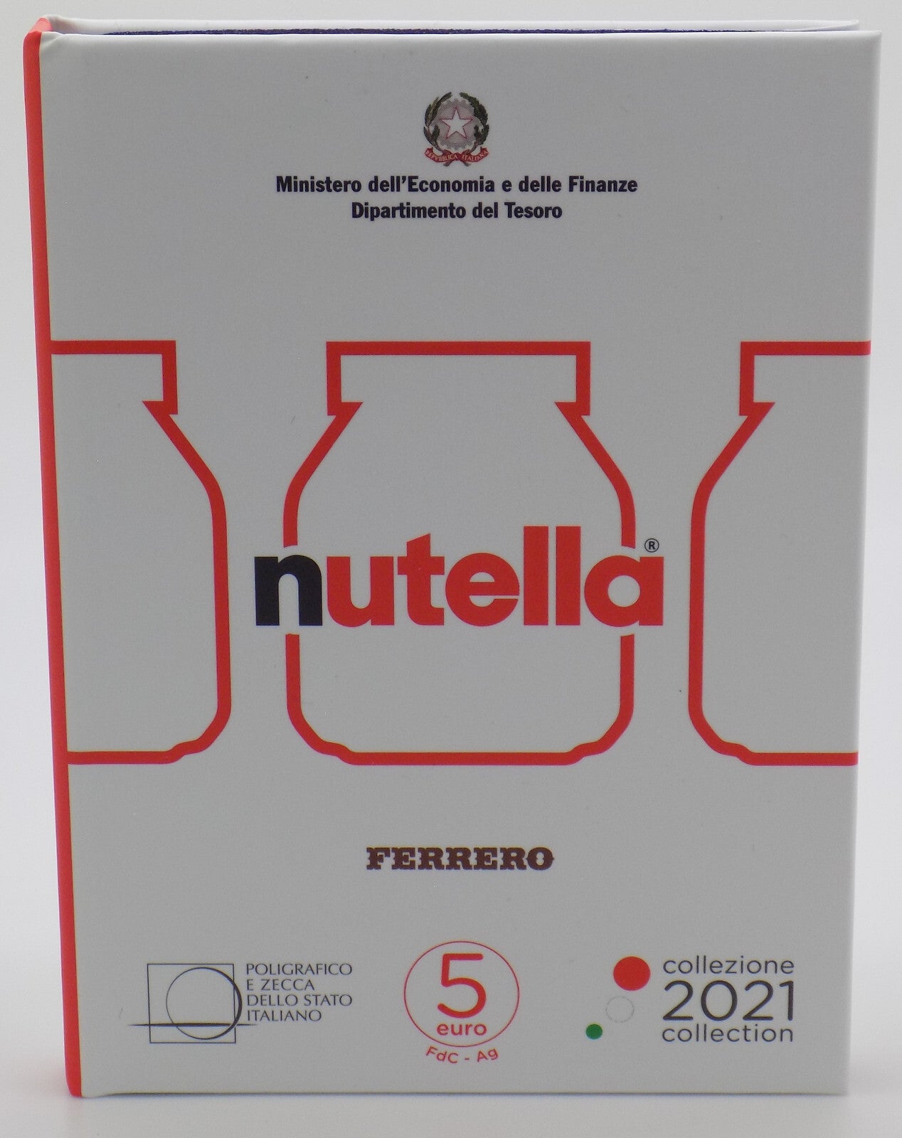 €5 2021 Italy Nutella ®Sterling Silver 925 Coin White Version Italian Excellence