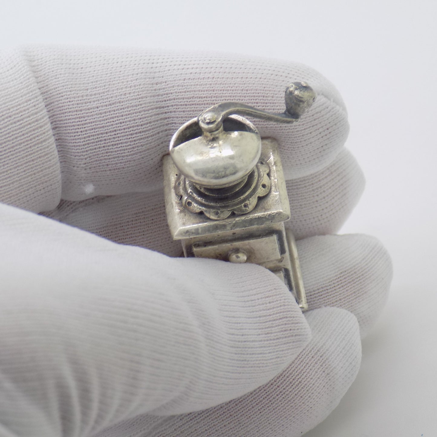 Vintage Italian 800 Silver Raspini Grinder Miniature Dollhouse Arezzo