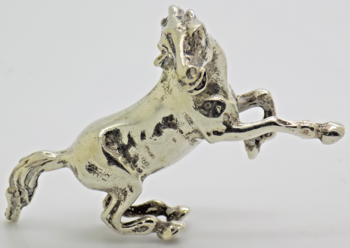 Vintage Italian Handmade Genuine Silver .800 Rearing Rampant Horse Figurine