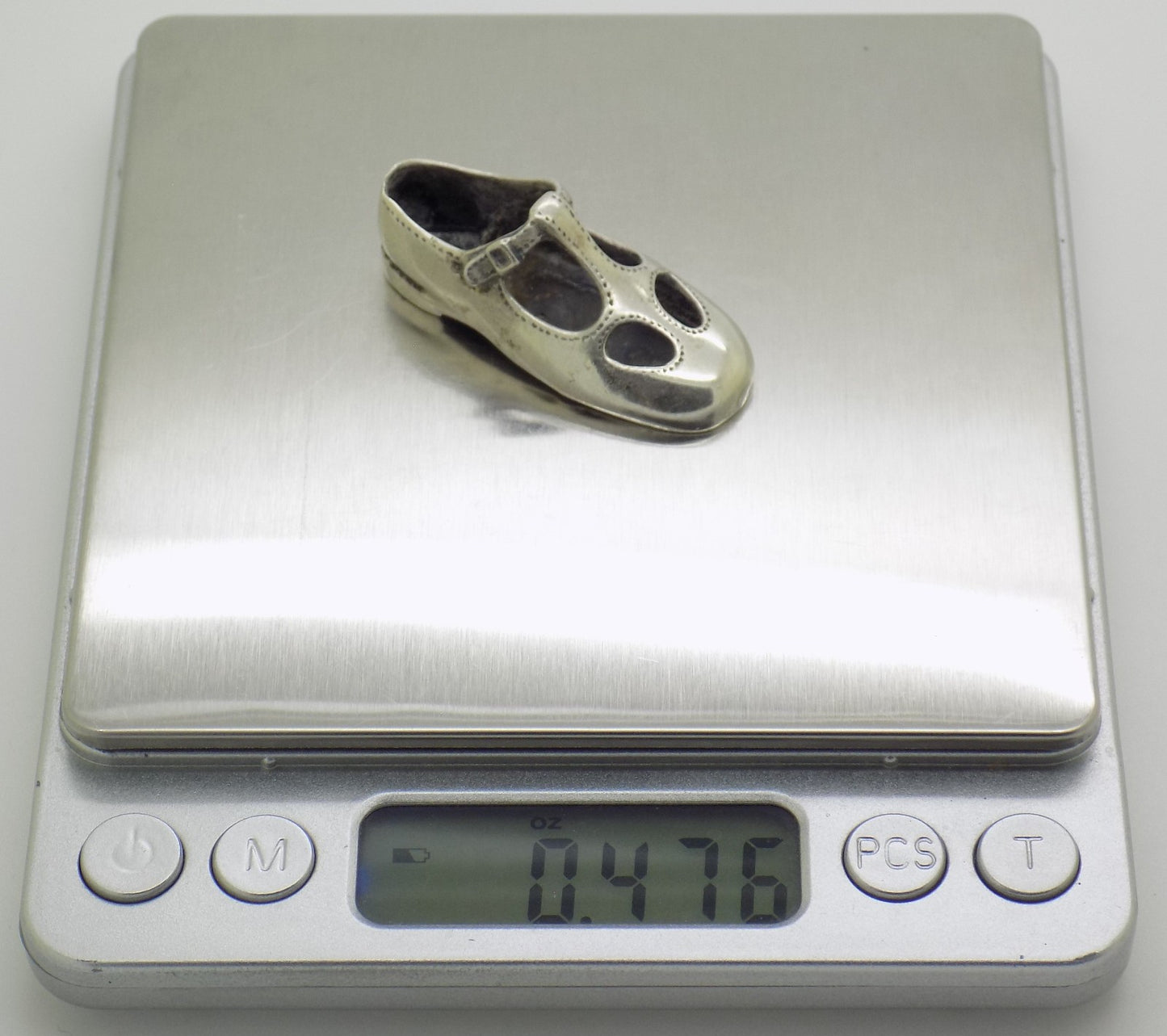 Vintage Italian Sterling Silver Old Times Child Shoe Miniature Handmade 925 Gift