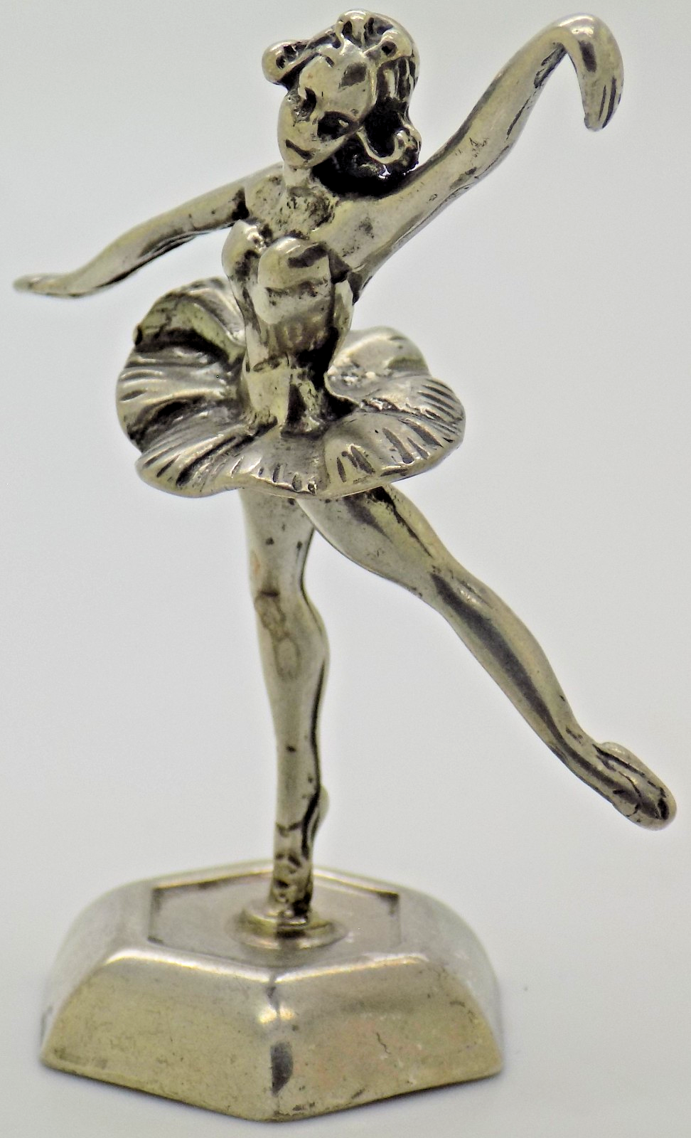 Vintage Italian 800 Silver Ballerina Figurine Miniature Arezzo 1980s 1990s