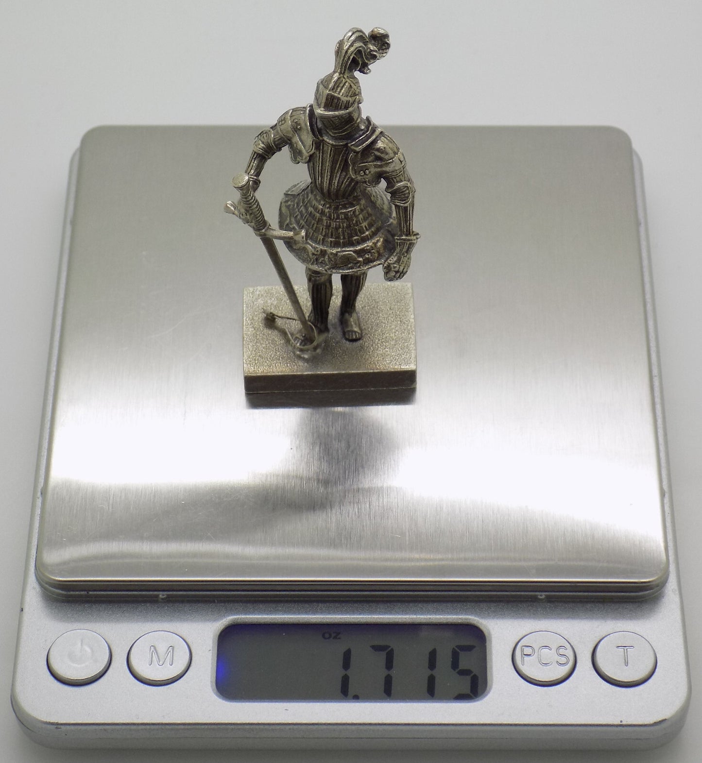 Vintage Italian Handmade Genuine Silver RARE Knight Medieval UNO-A-ERRE Figurine