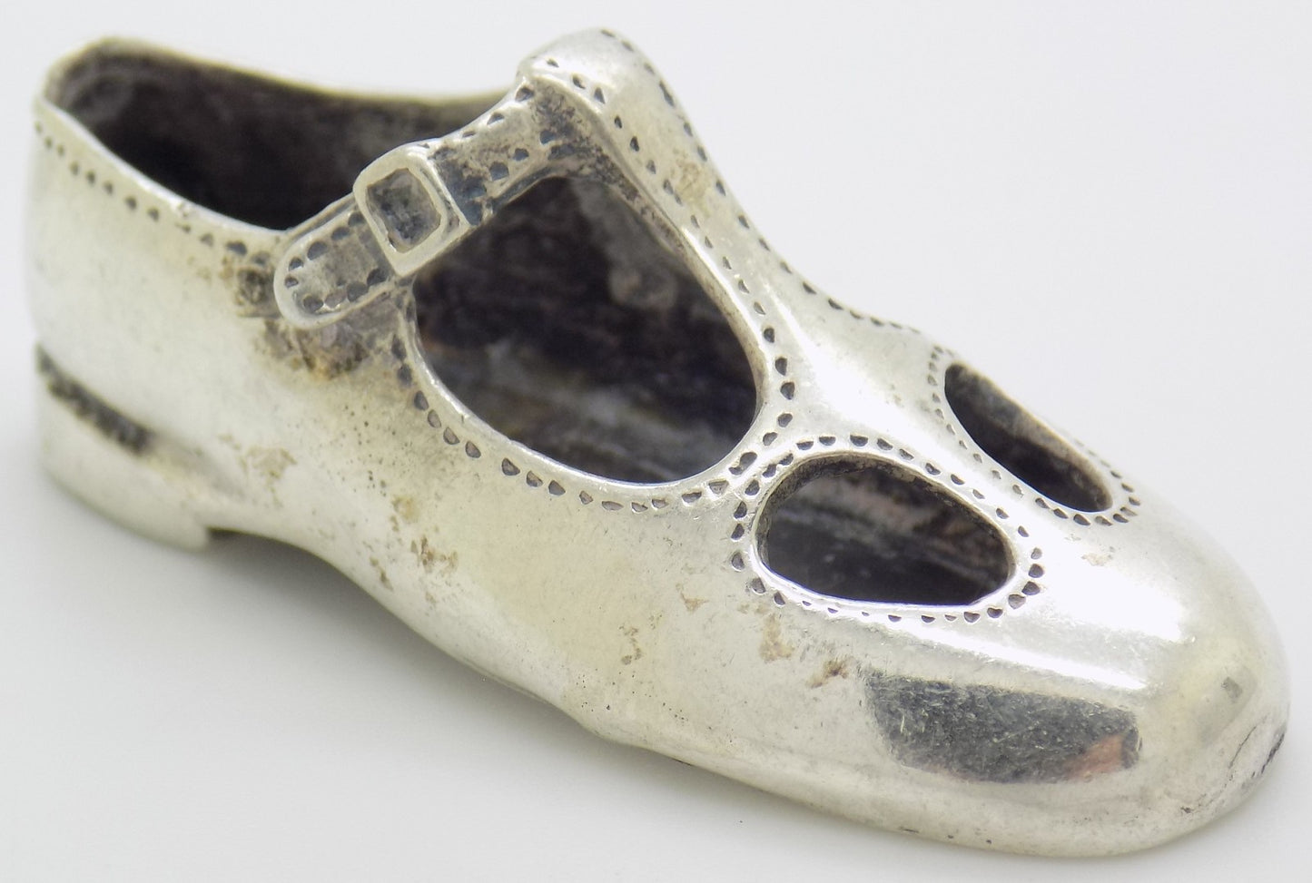 Vintage Italian Sterling Silver Old Times Child Shoe Miniature Handmade 925 Gift