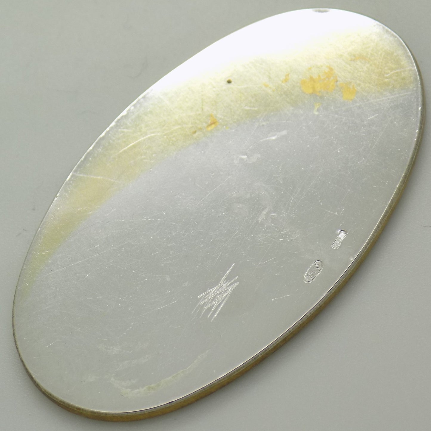 Vintage Italian Handmade Silver FIAT Car Logo Rare Plaque 800 Milan 1940s 1950s