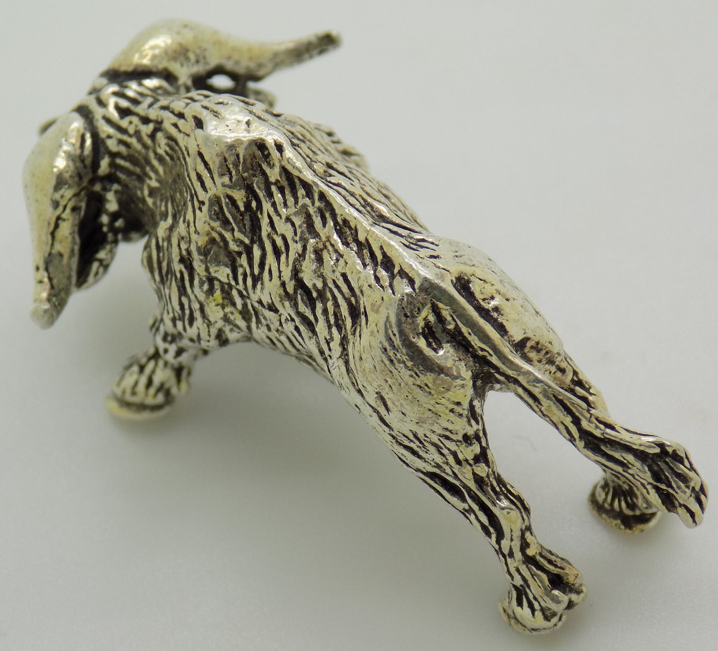 Vintage Italian Silver Bison Figurine 800 Fine Handmade Italy 1970s Animal Art