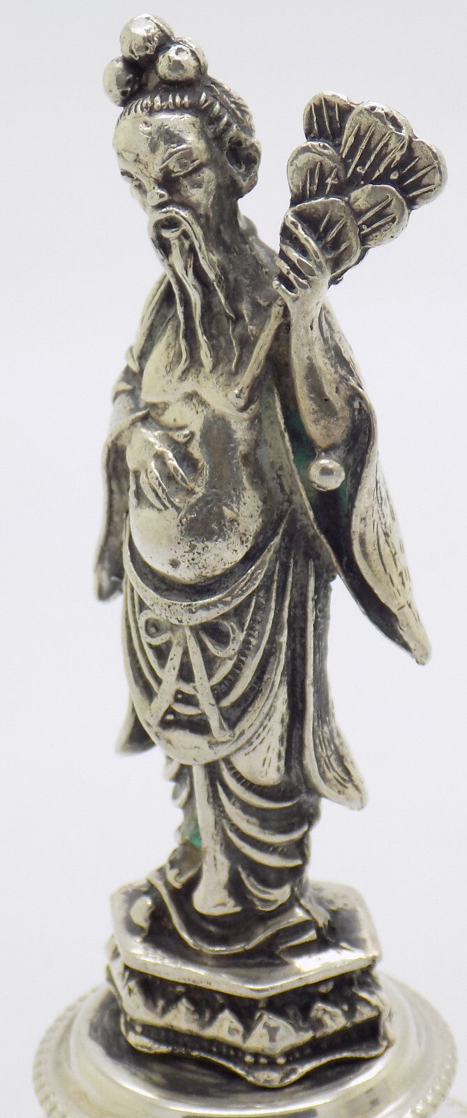 Vintage Italian Handmade Genuine Silver Chinese Sage Immortal Statue Figurine