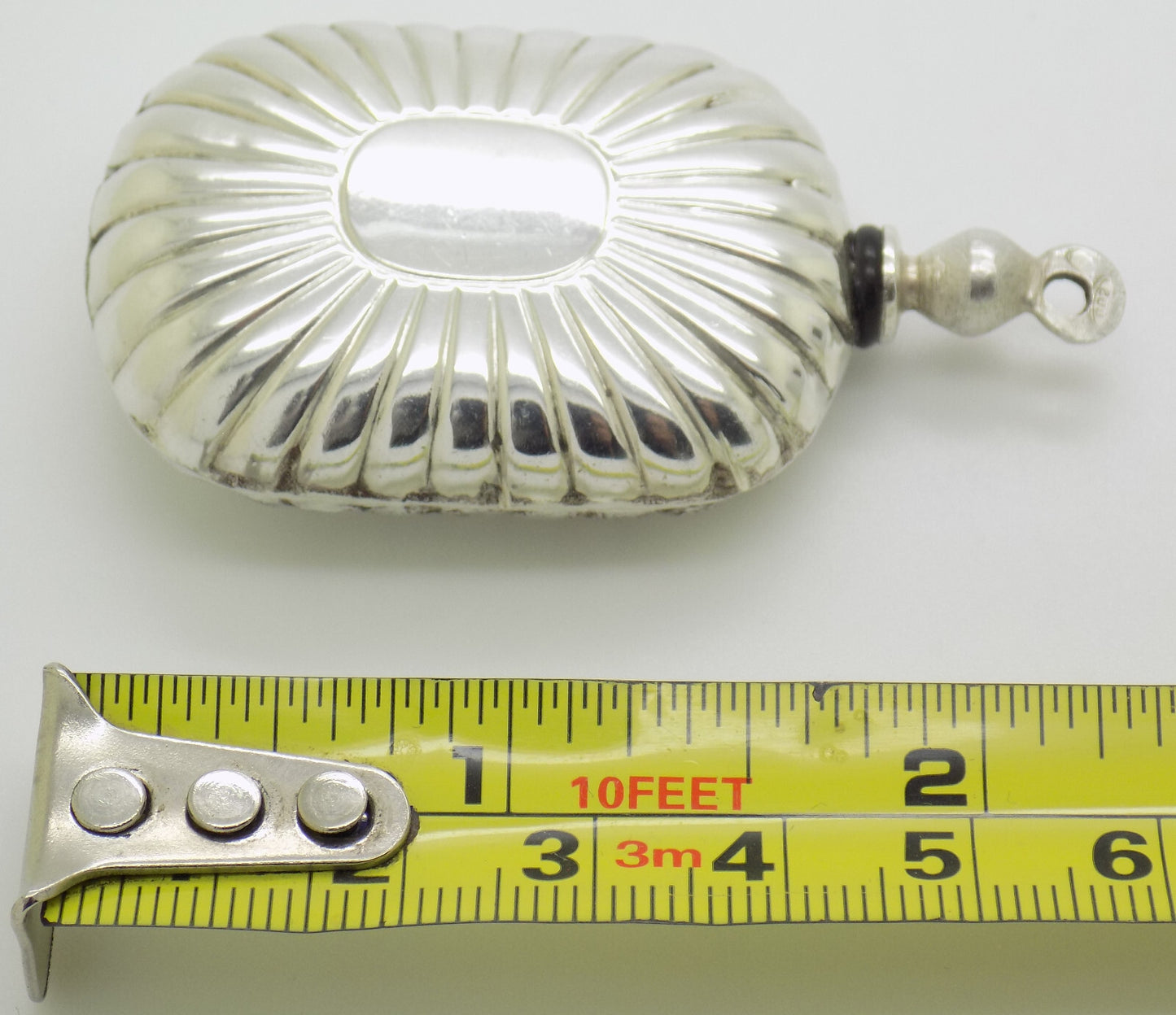 Vintage Italian 800 Silver Florentine Perfume Bottle Usable Florence 1980s