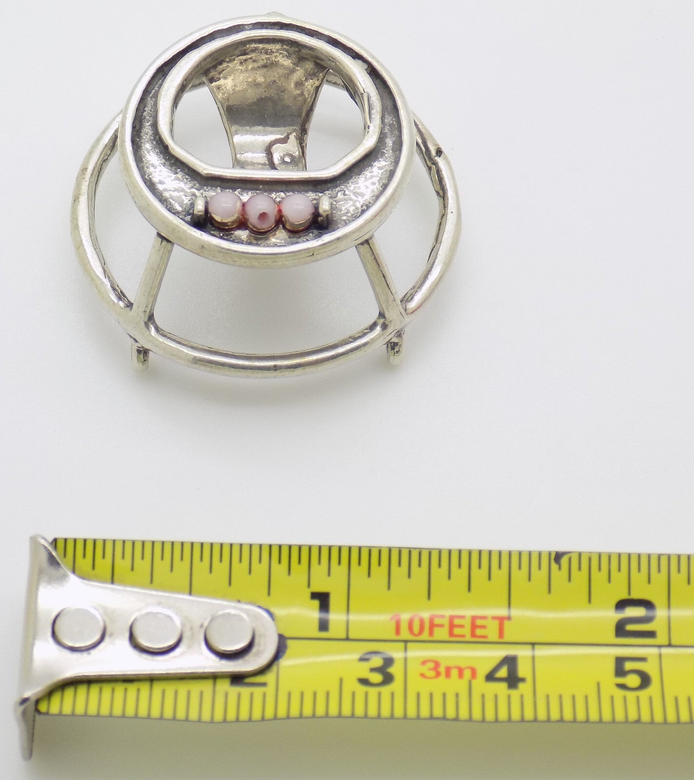 Vintage Italian Handmade Genuine Silver Baby Walker Dollhouse Miniature Figurine