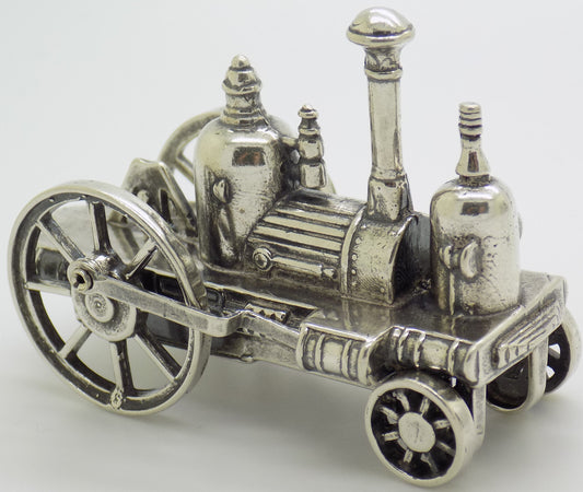 Vintage Italian Handmade Genuine Silver 1840 Hooge Steamer LARGE Train Figurine