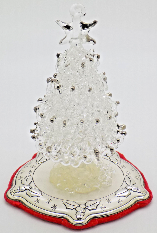 Vintage Italian Handmade Genuine Silver Lamina (Sheet) Christmas Tree Decoration