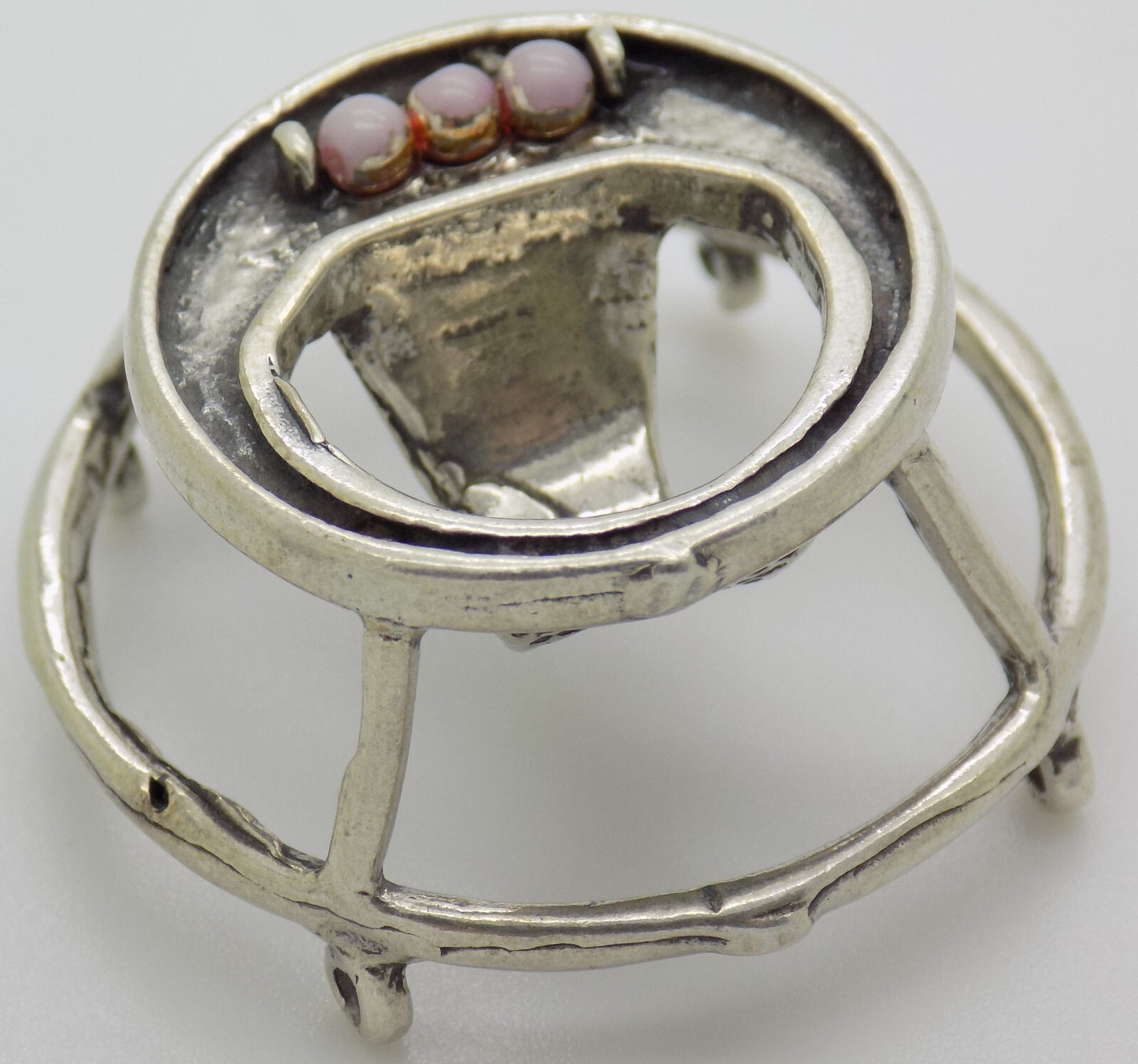 Vintage Italian Handmade Genuine Silver Baby Walker Dollhouse Miniature Figurine