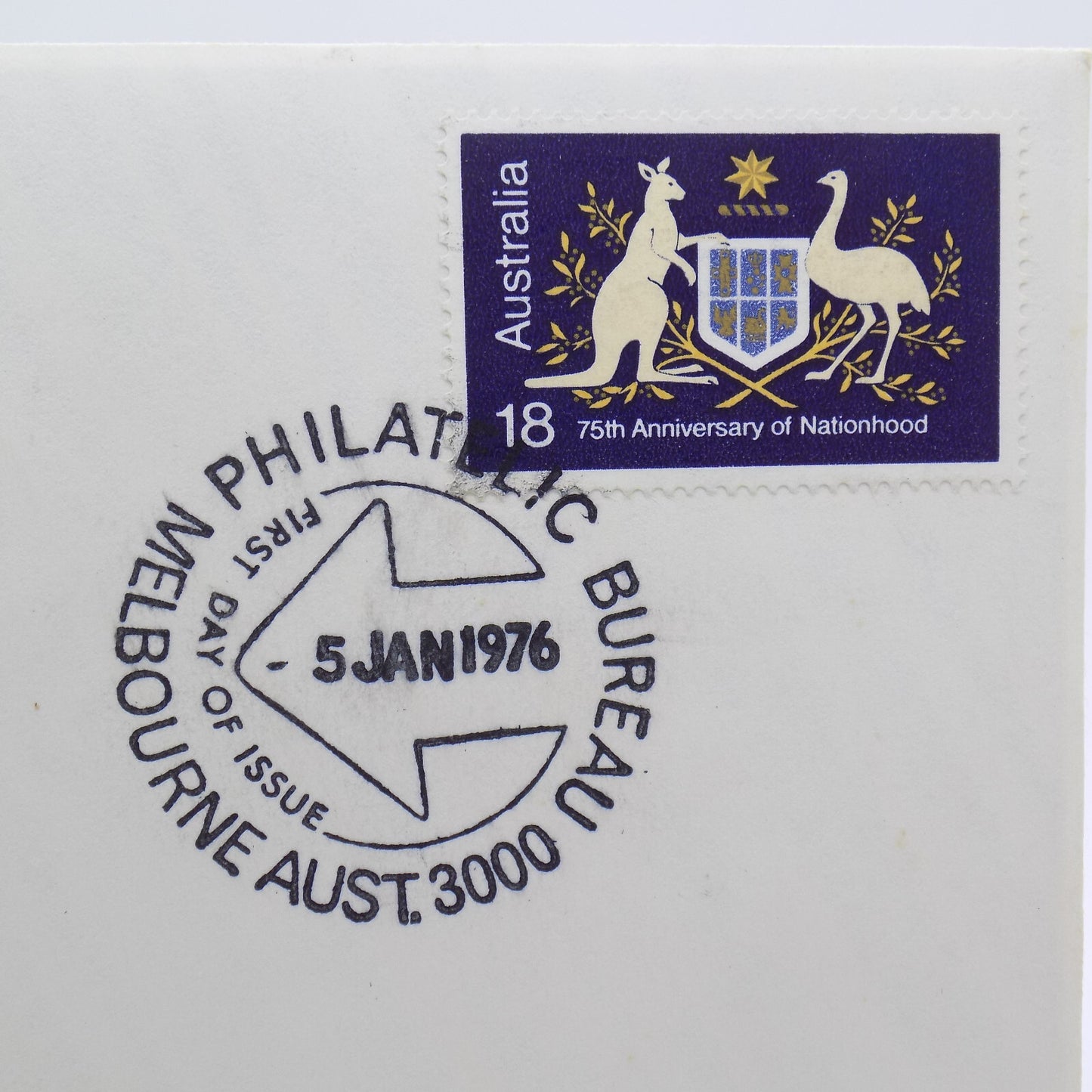 1976 Australia Nationhood INT'L Society of Postmasters Silver Proof Medal PNC