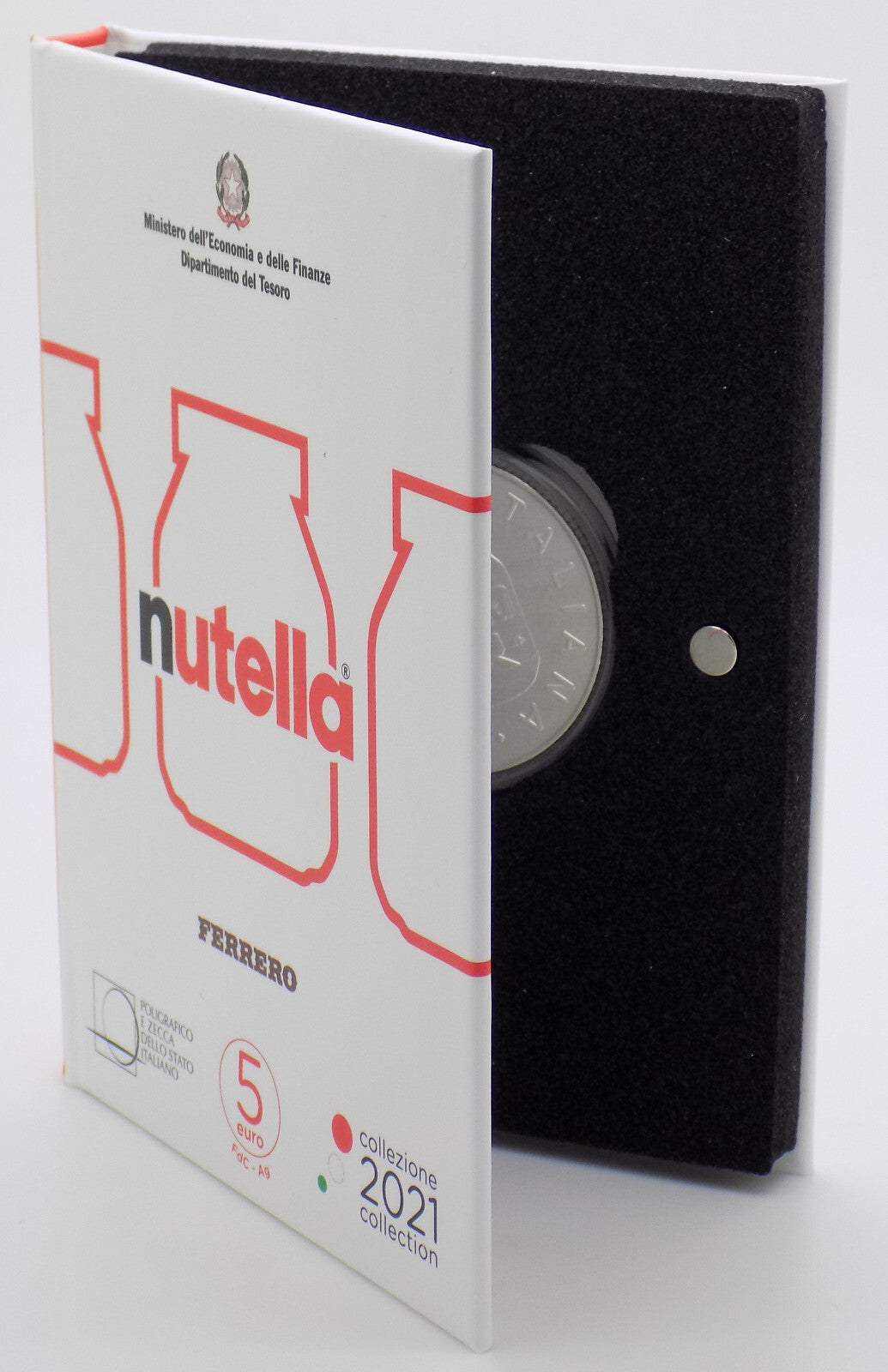 €5 2021 Italy Nutella ®Sterling Silver 925 Coin White Version Italian Excellence