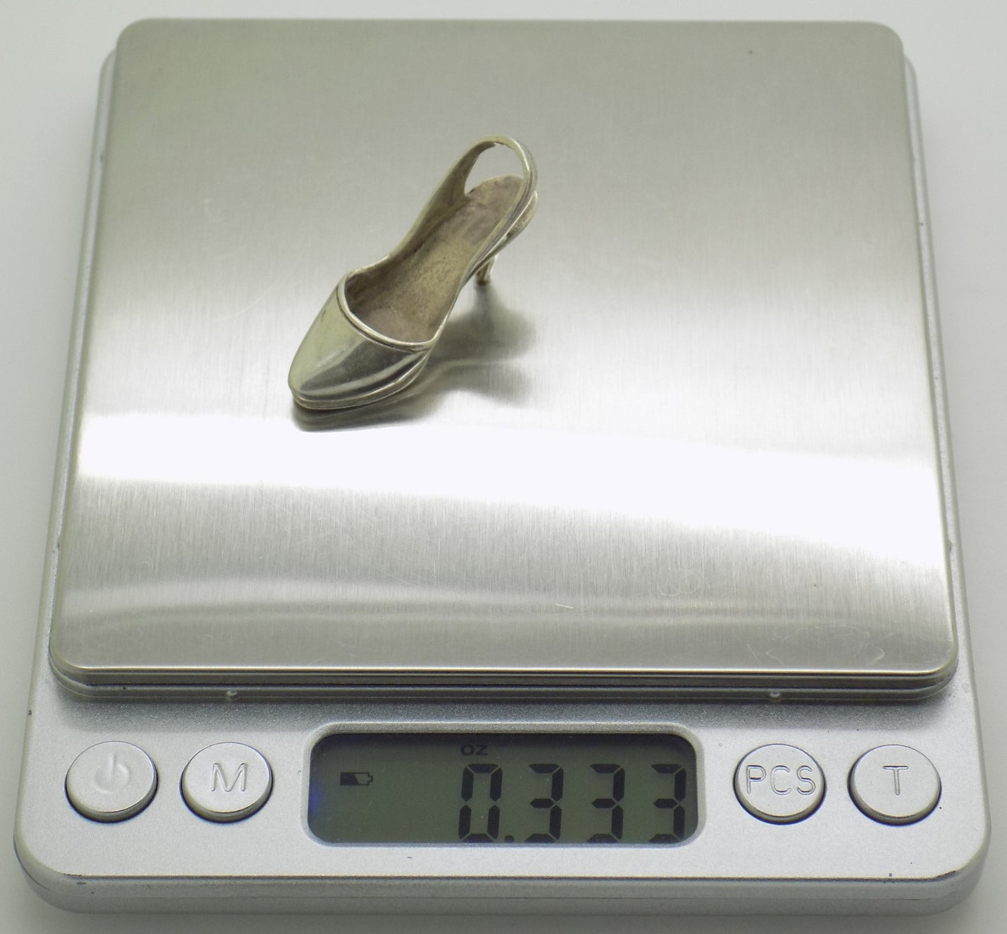 Vintage Italian Silver Miniature Shoe Figurine Handmade 800 Silver Collectible
