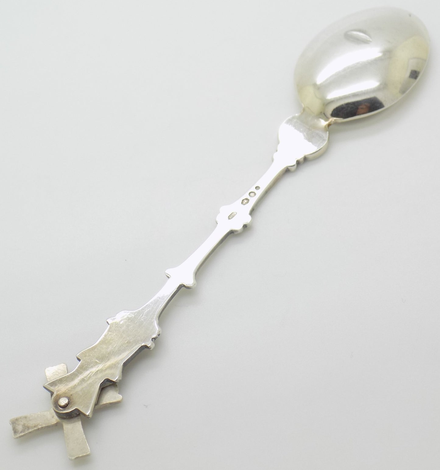 Vintage Sterling Silver 925 Teaspoon Windmill Spinning Blades Handmade