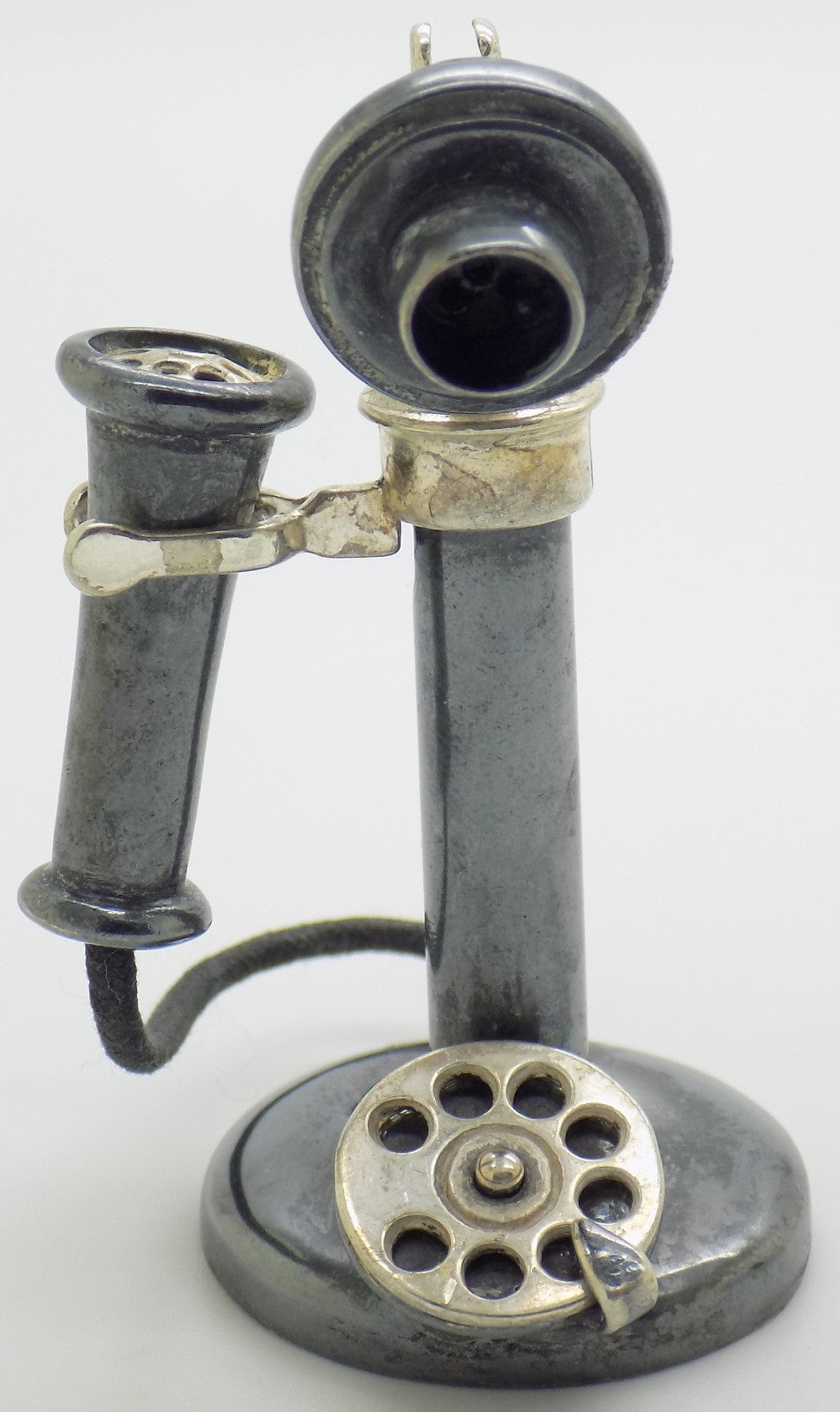 Vintage Italian Handmade Sterling Silver 925 RARE Old Phone Figurine, Florence