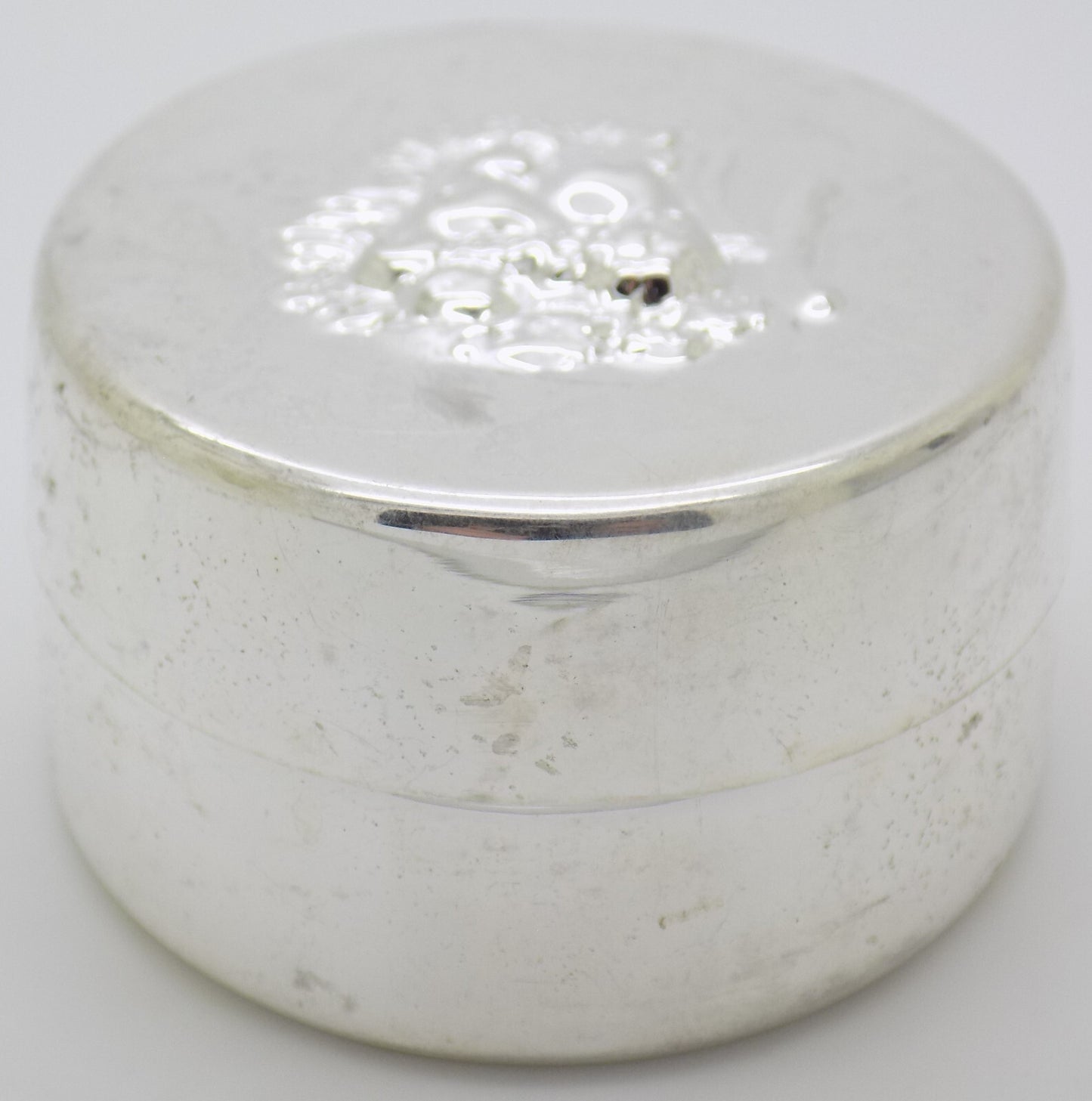 Vintage Italian Silver Oval Trinket Box Padova 1980s 1990s Handcrafted, 34 grams