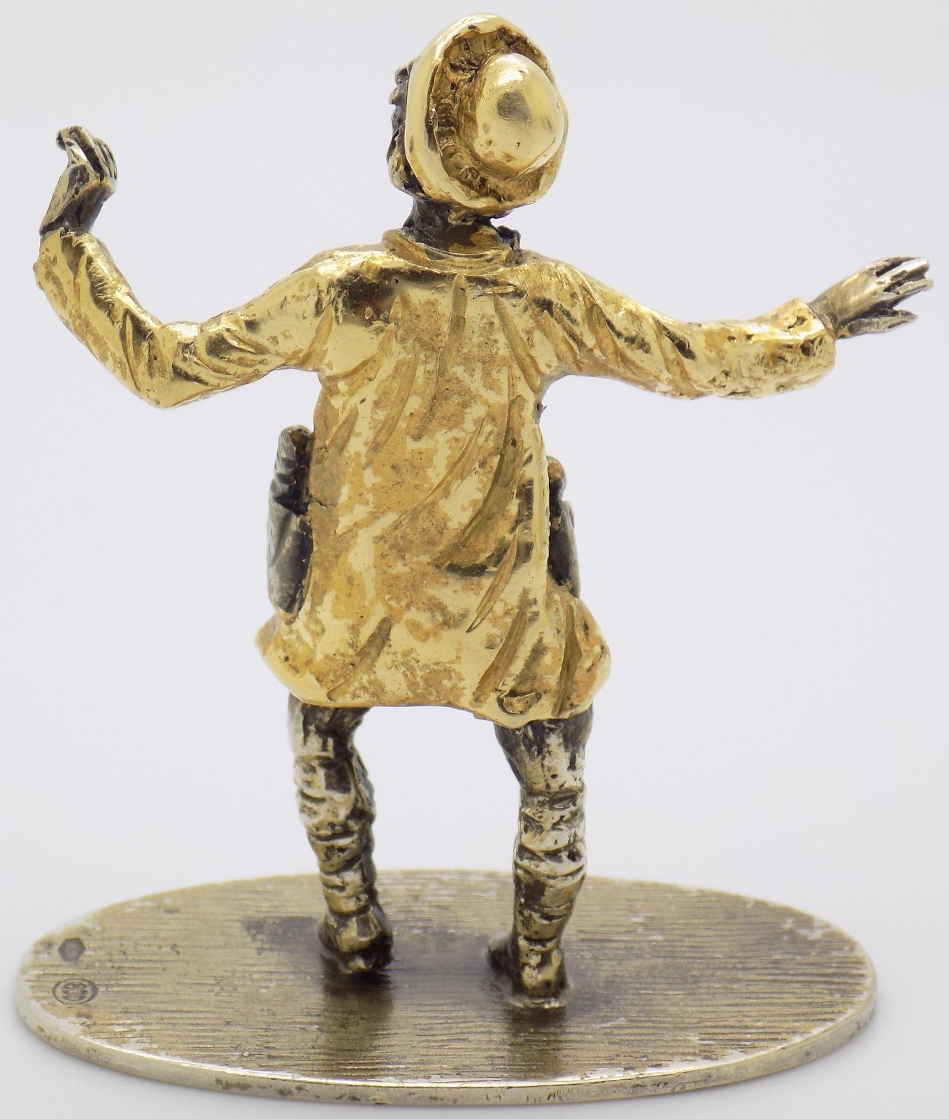 Vintage Italian Handmade Genuine Silver Stenterello Commedia dell’Arte Figurine