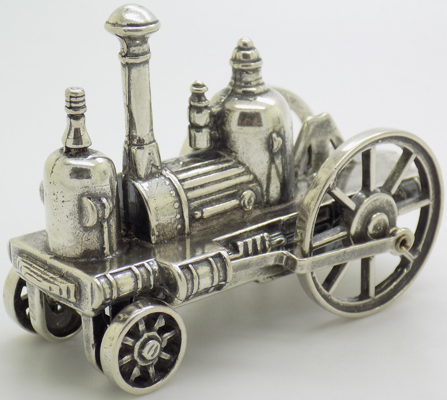 Vintage Italian Handmade Genuine Silver 1840 Hooge Steamer LARGE Train Figurine