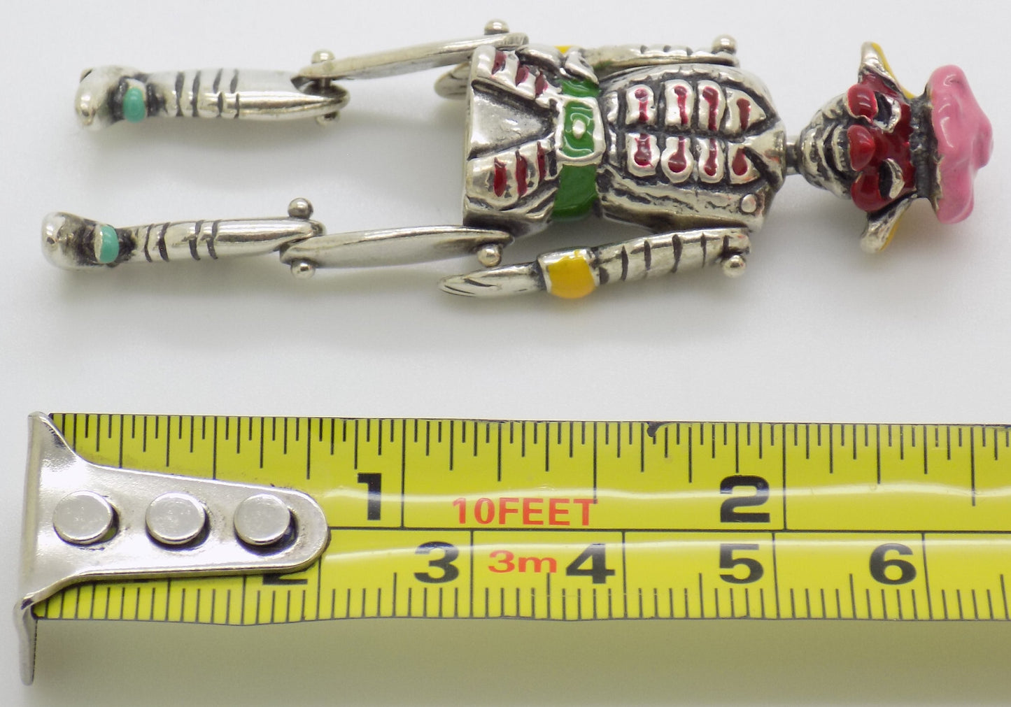 Vintage Italian Handmade Genuine Silver 800 Marionette Commedia dell'Arte Puppet