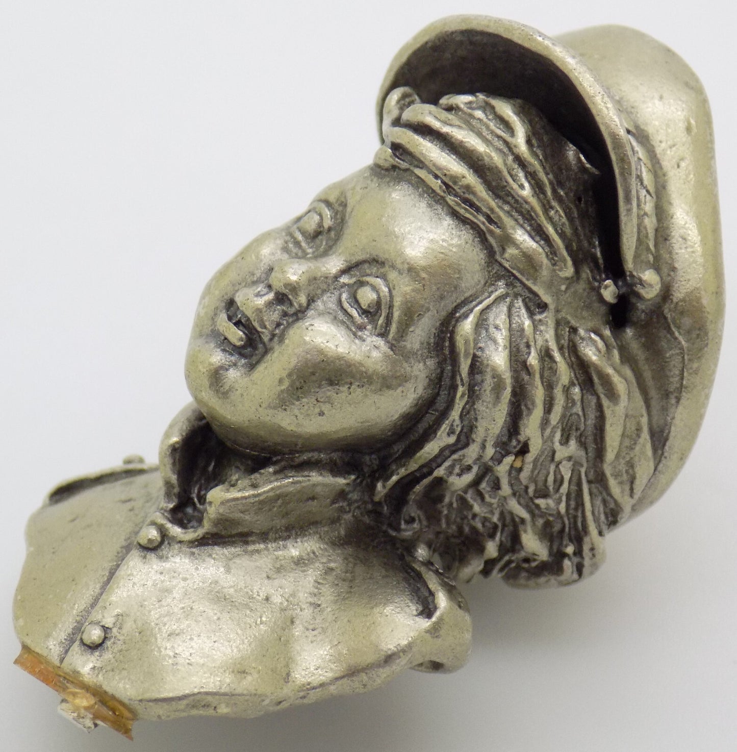 Vintage Handmade Italy Silver 800 UNO-A-ERRE Boy Upper Body Solid Figurine