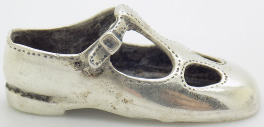Vintage Italian Sterling Silver Old Times Child Shoe Miniature Handmade 925 Gift