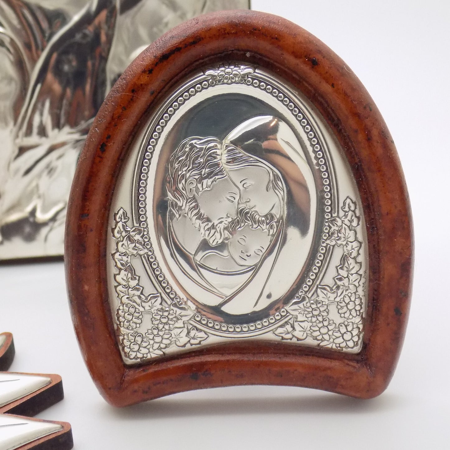 5 x Vintage Italian Genuine Silver Plated & Lamina (Sheet)Sacred Icon Collection