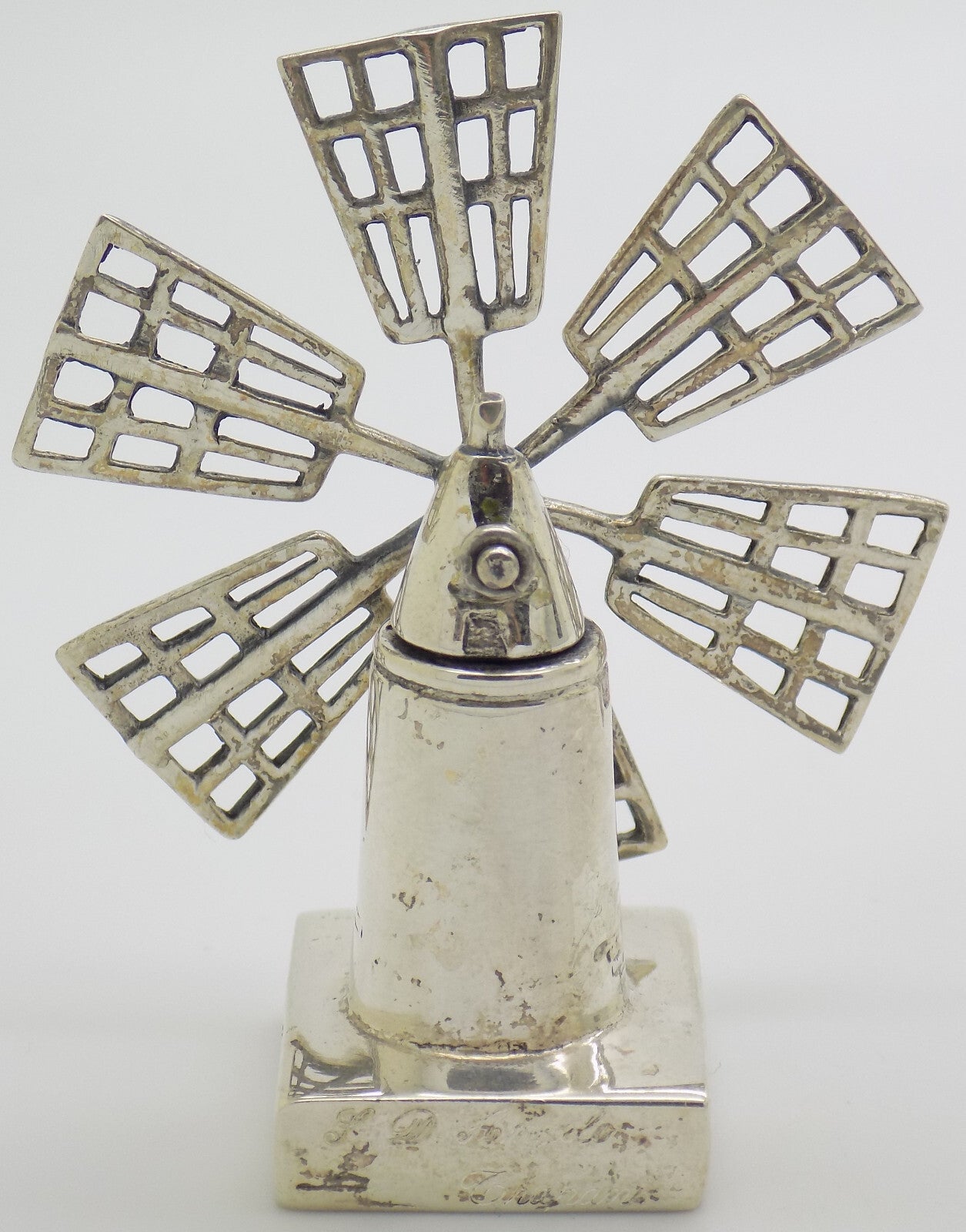 Vintage Italian Handmade Sterling Silver 925 RARE Sicilian Salt Mill Figurine