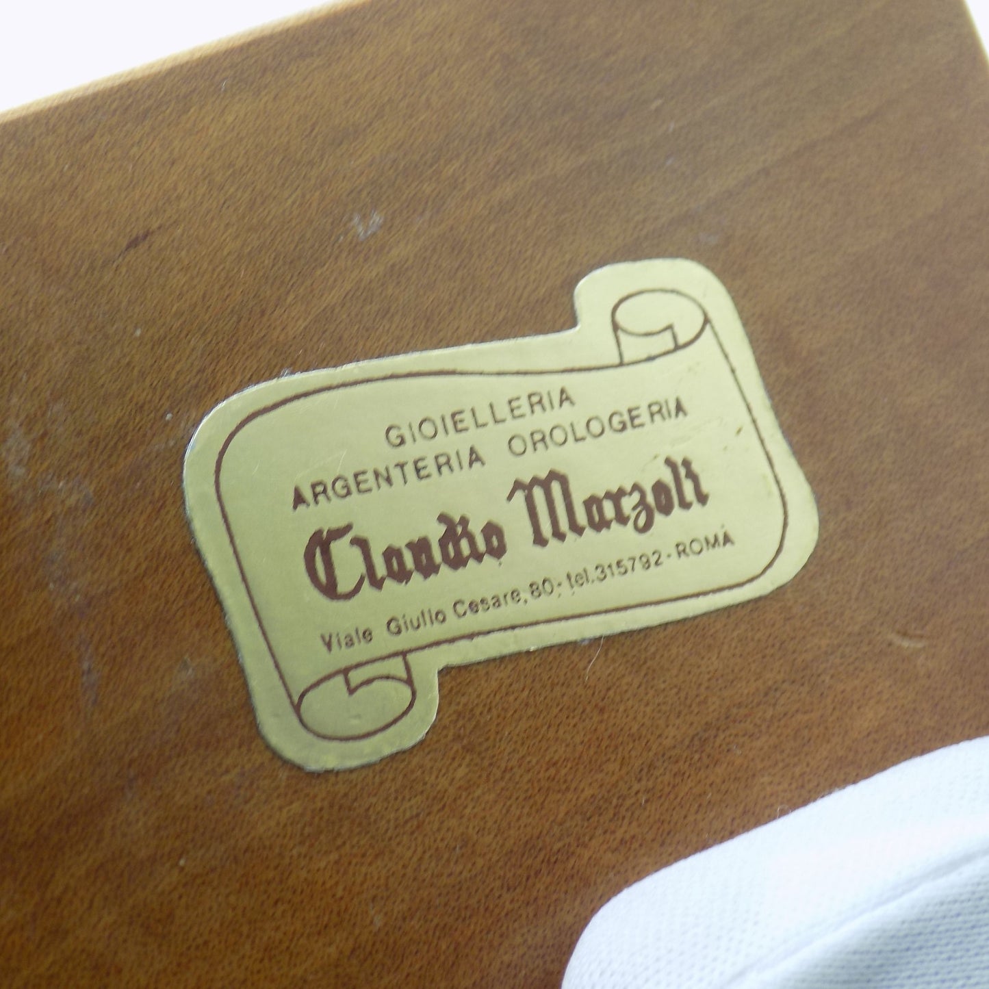 Vintage Italian Sterling Silver & Wood Medusa-Oro Sewing Studio Set Figurine