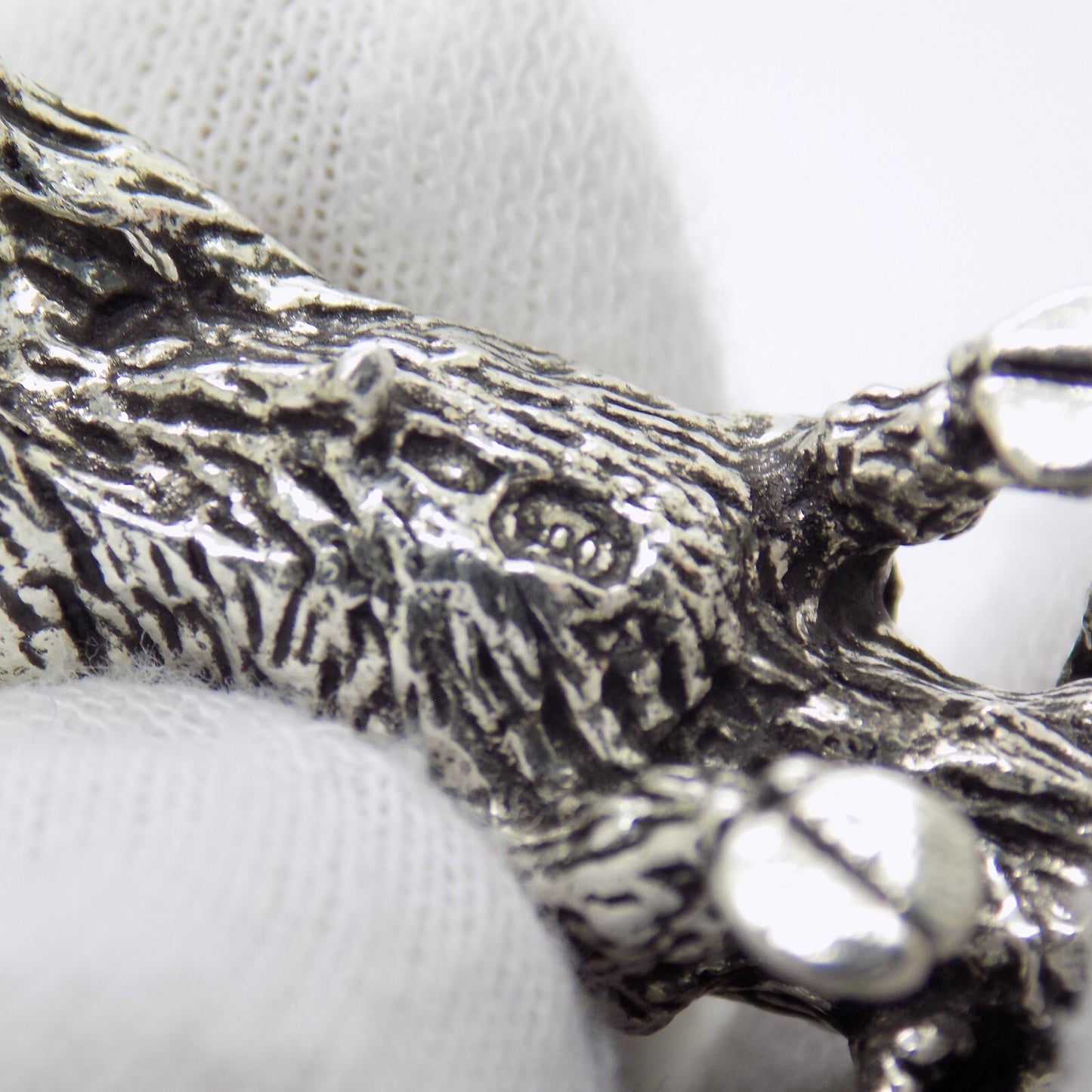 Vintage Italian Handmade Genuine Silver .800 Buffalo Detailed Figurine Statue