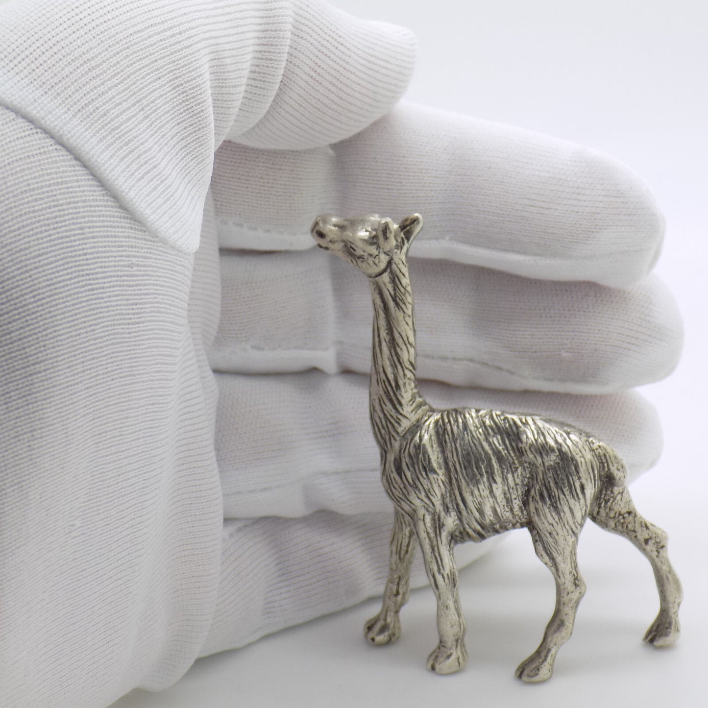 Vintage Italian Handmade Genuine Silver Llama Lama RARE Figurine Miniature