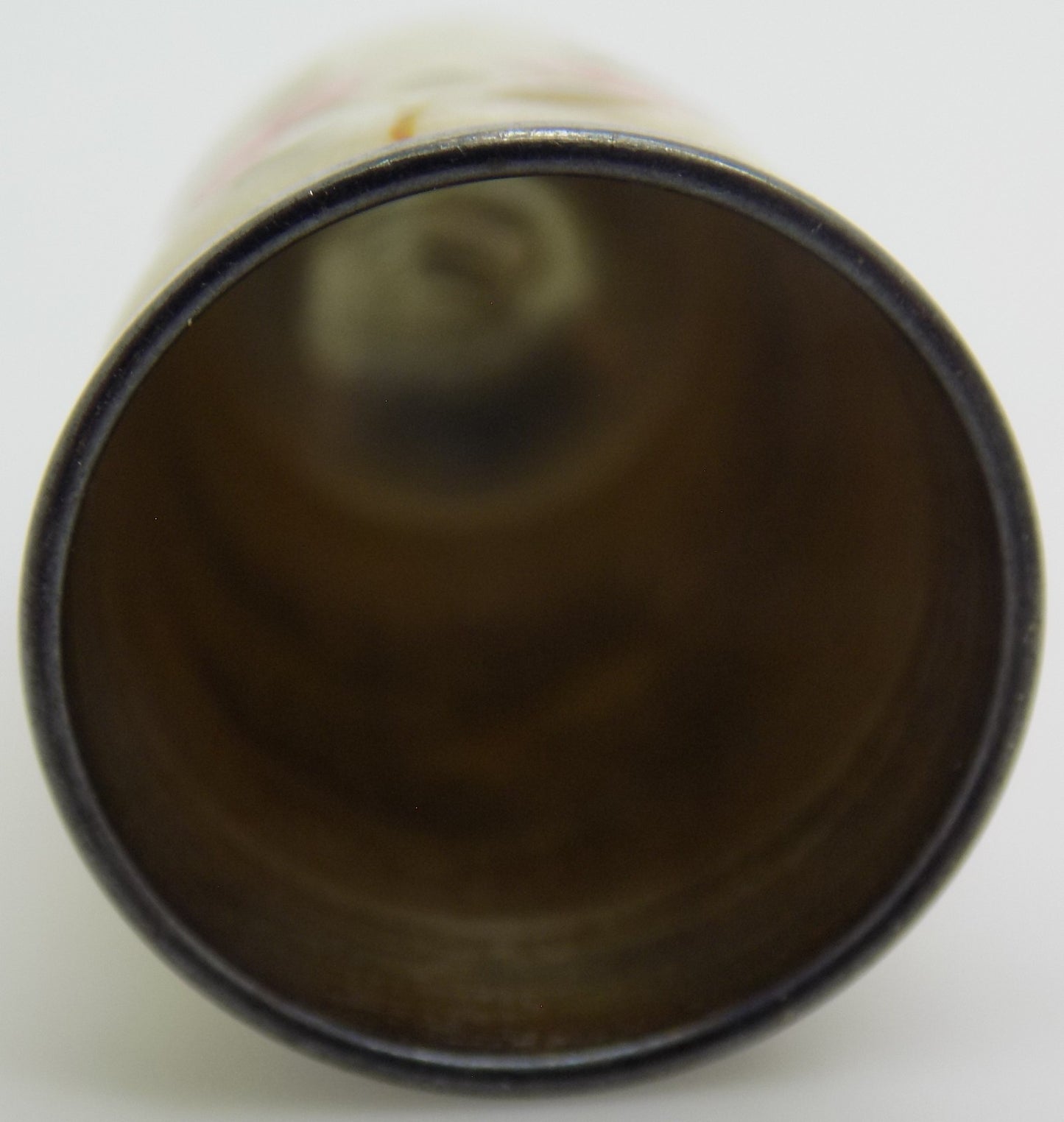 Vintage Italian Handmade Genuine Silver Hand Enameled Thimble Florence Tuscany