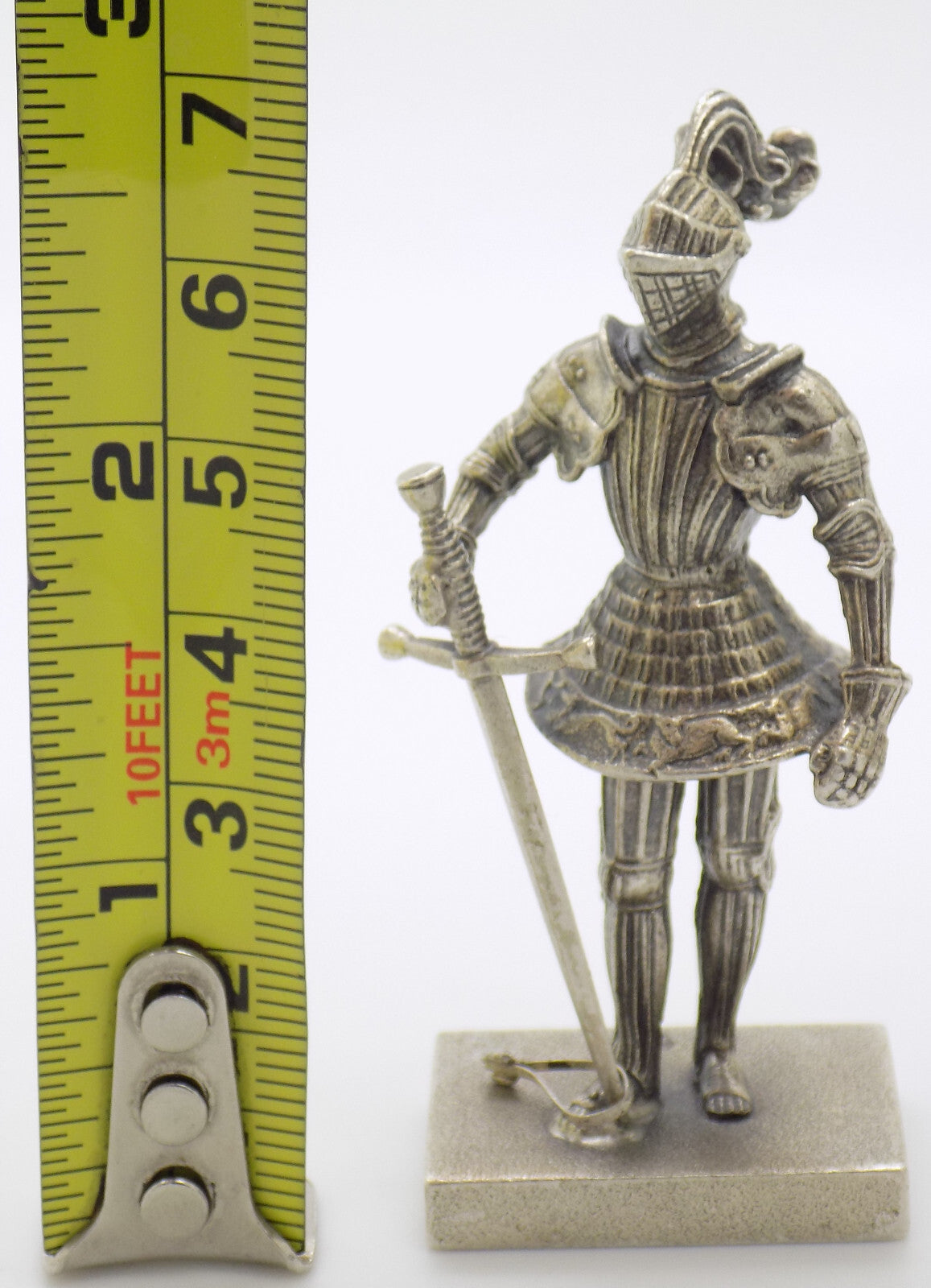 Vintage Italian Handmade Genuine Silver RARE Knight Medieval UNO-A-ERRE Figurine