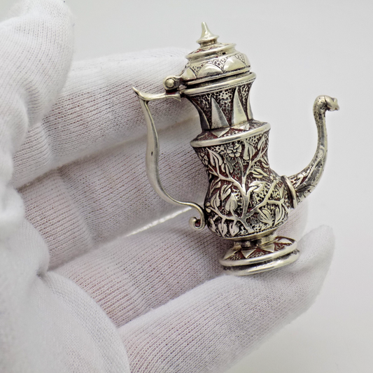 Vintage Italian Handmade Genuine Silver Elixir Small Vial Decorative Figurine