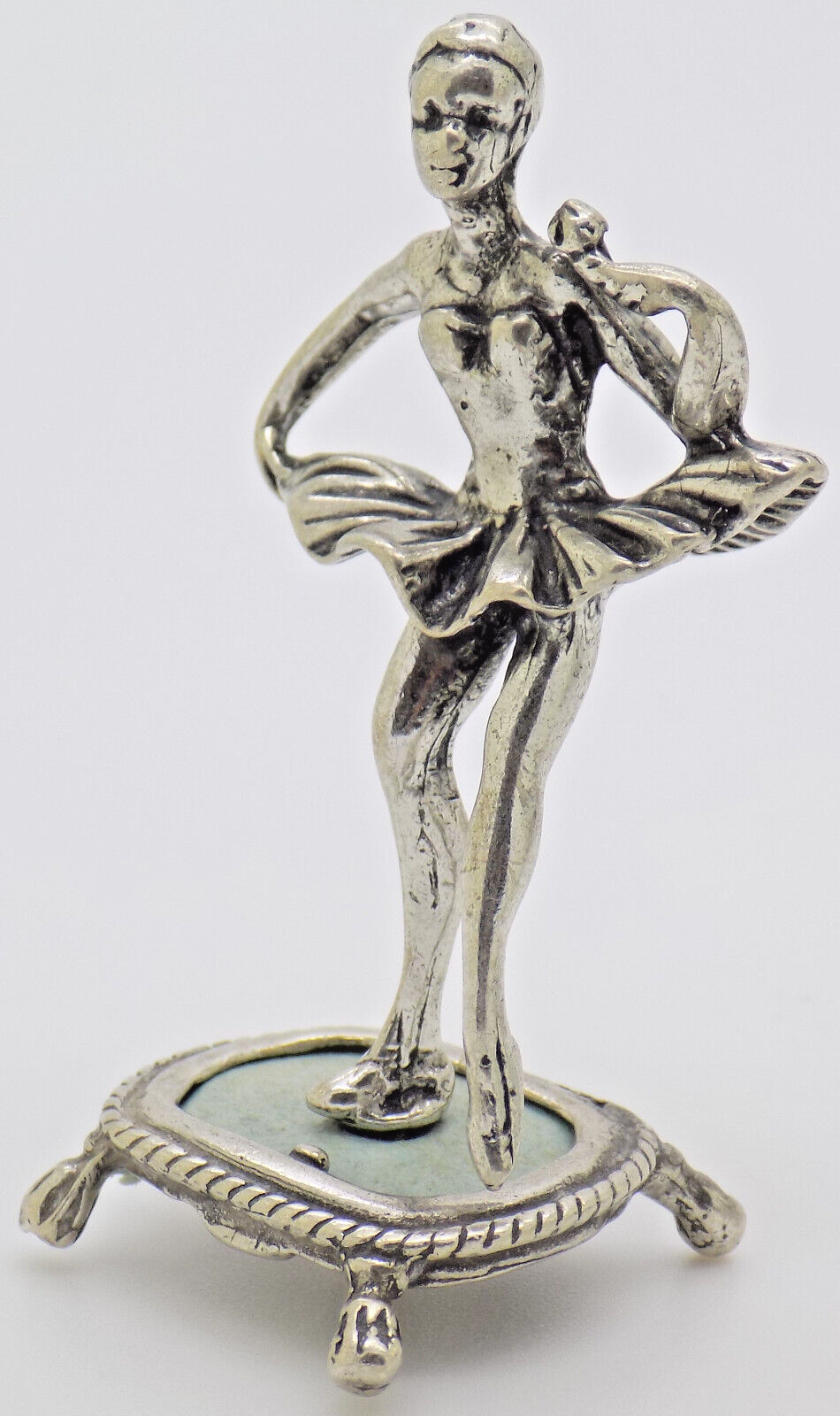 Vintage Italian Silver 800 Ballerina Figurine Miniature 1980s Handcrafted, 17g