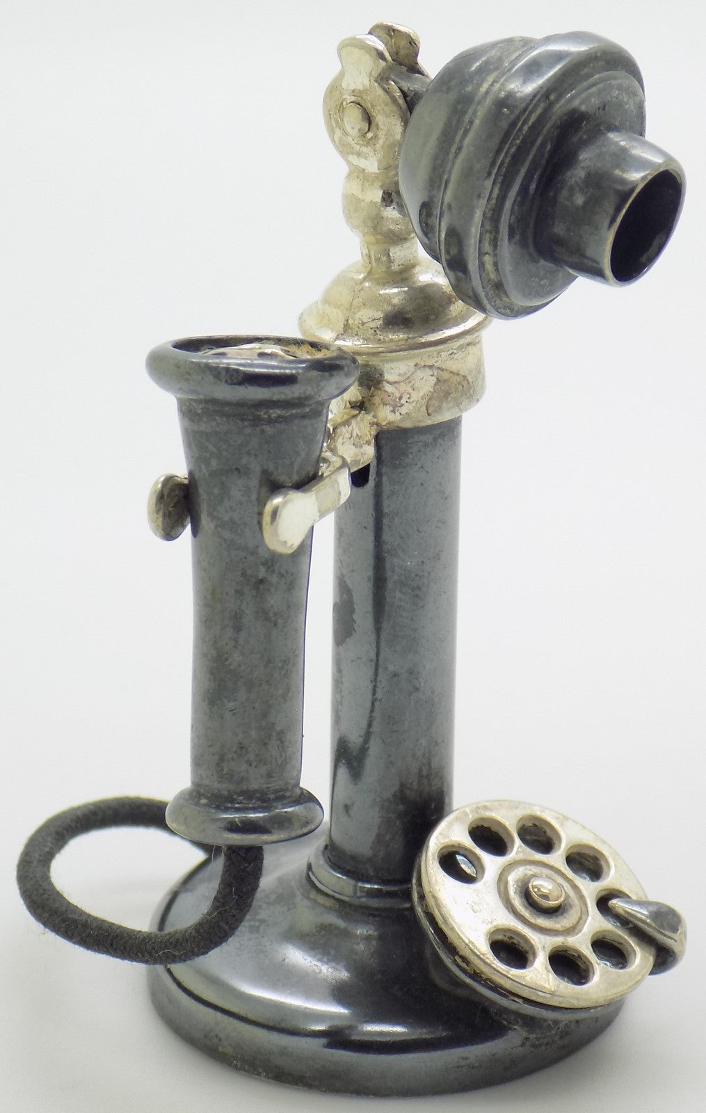 Vintage Italian Handmade Sterling Silver 925 RARE Old Phone Figurine, Florence