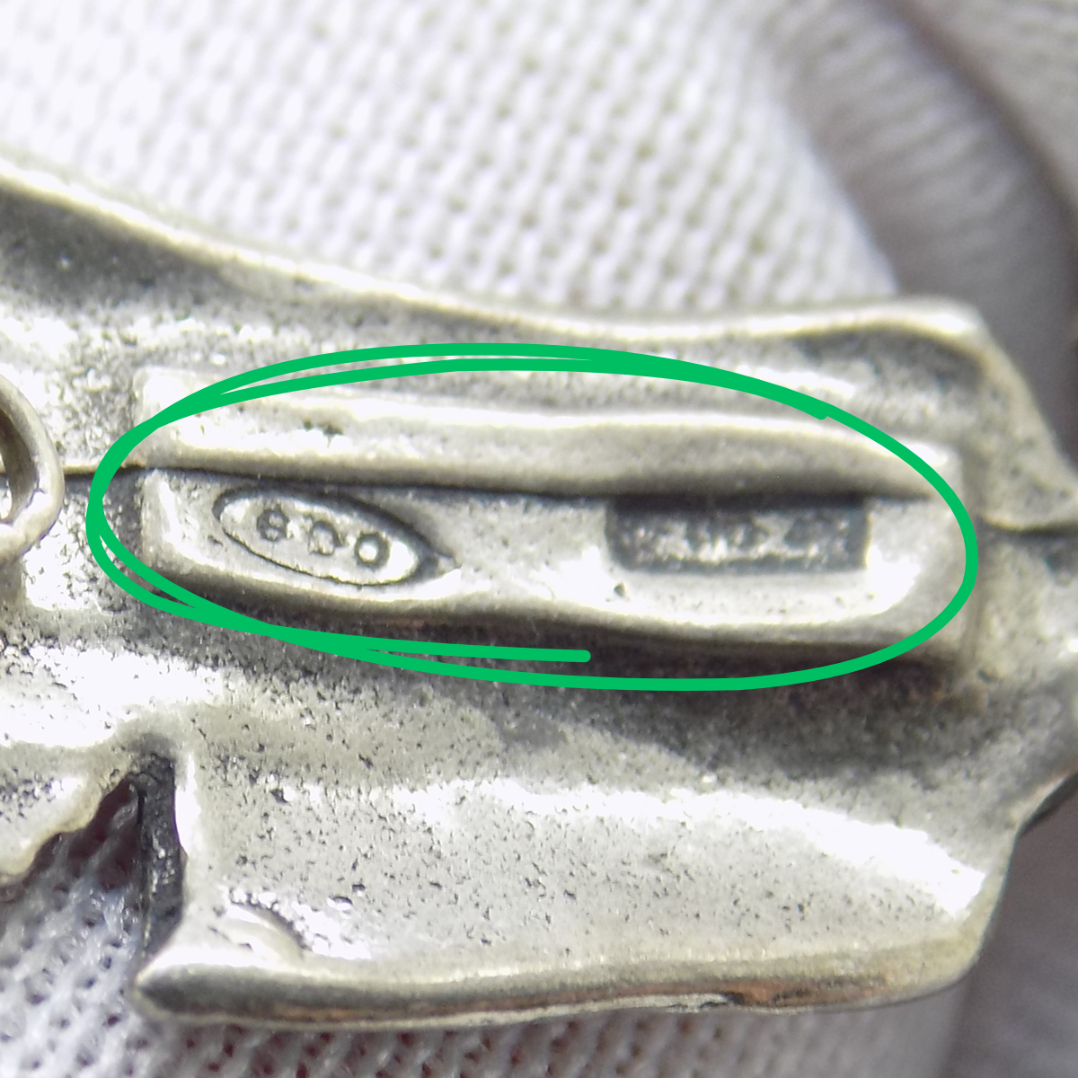 Vintage Italian Handmade Genuine Silver .800 Pen & Inkwell Dollhouse Miniature